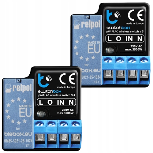 2x Vypínač switchBox V3 230V WiFi Blebox