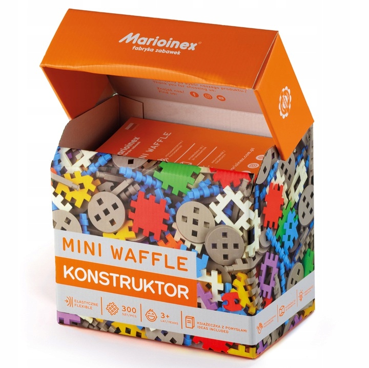 

Mini Waffle Wafle Konstruktor 300 el. Marioinex 3+