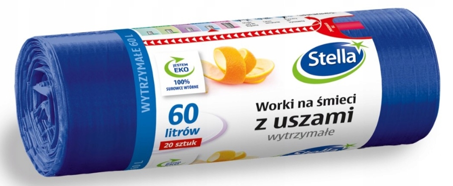

Stella Worki na Śmieci 20 60L z Uszami Wytrymałe