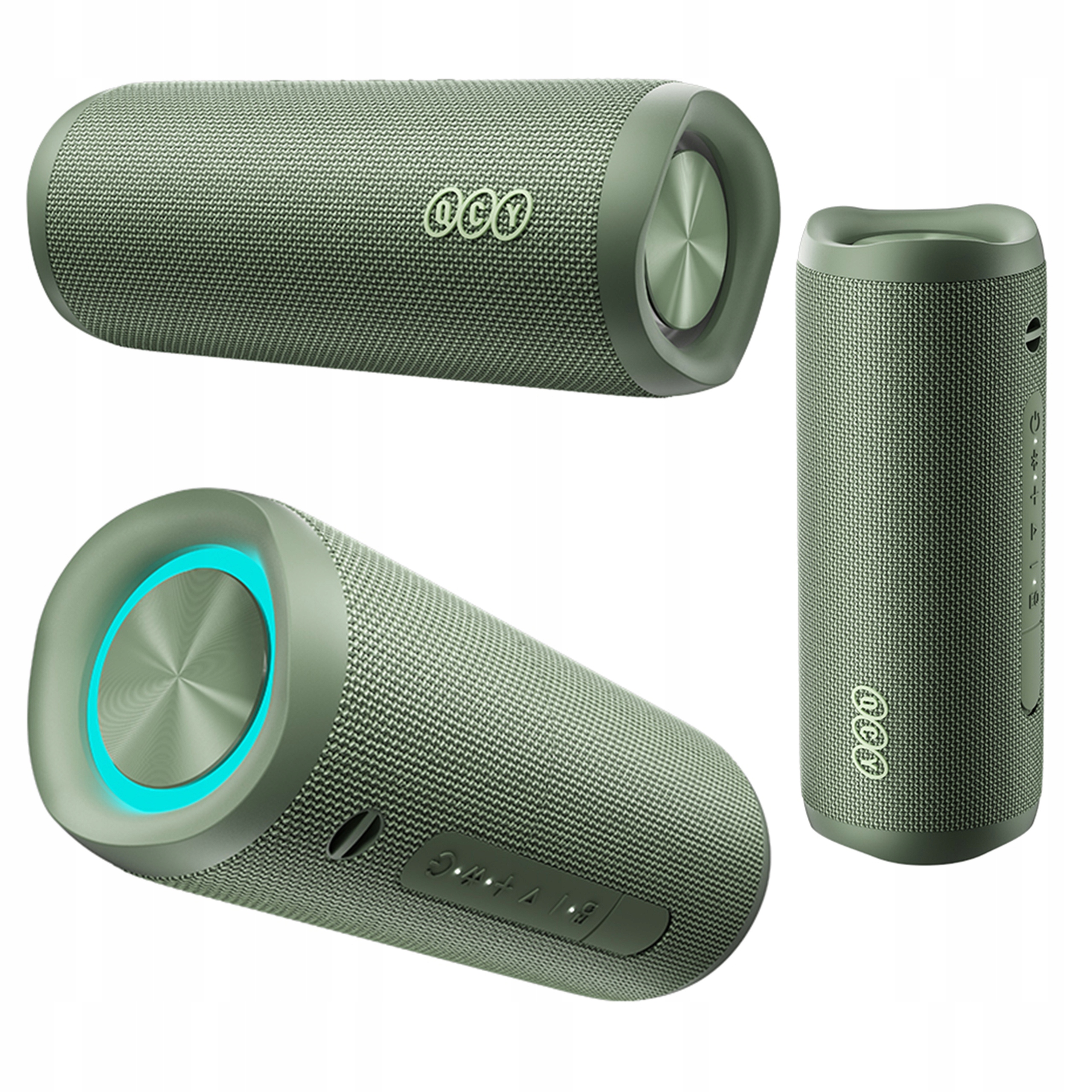 Qcy SP7 Přenosný reproduktor Bluetooth 5.4 Bezdrátový Led IPX7 40W Zelený