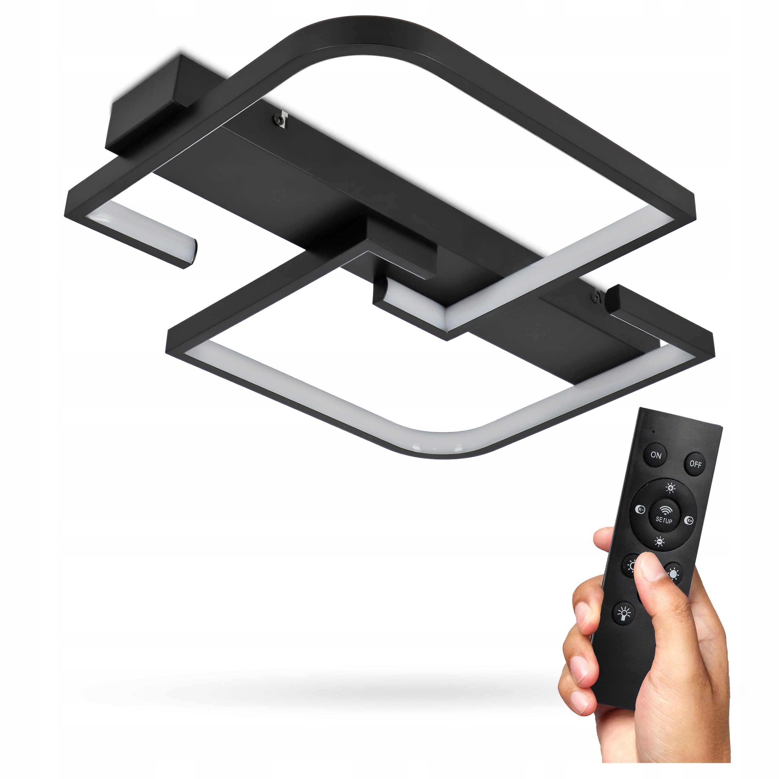 Lampa Sufitowa Led Plafon Natynkowy Żyrandol 3 Barwy Cct Pilot 52W 4680lm