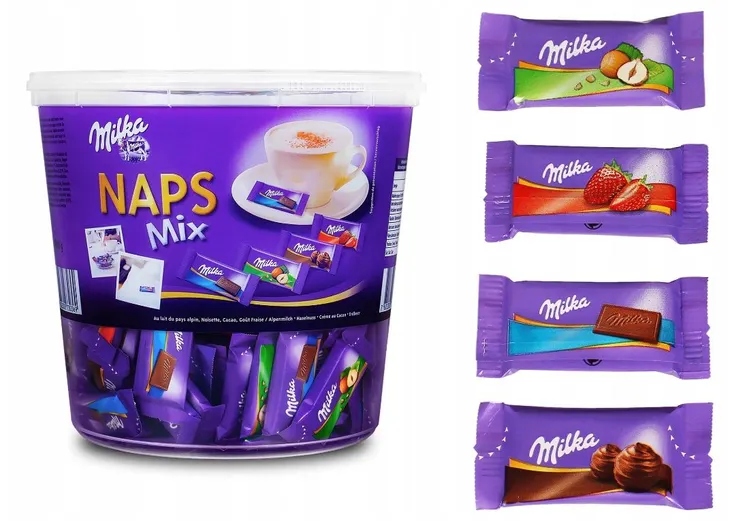 Milka mix čokolád, různé příchutě, 1 kg
