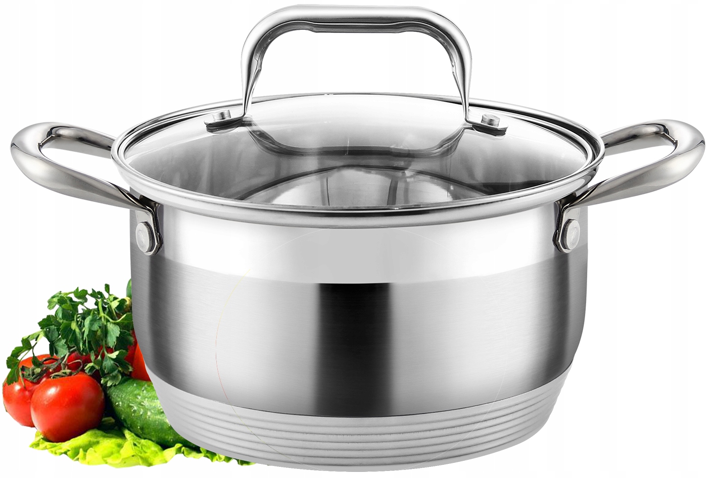 Garnki Indukcja Garnek Stalowy 7.7L 26CM Tradycyjny z pokrywką