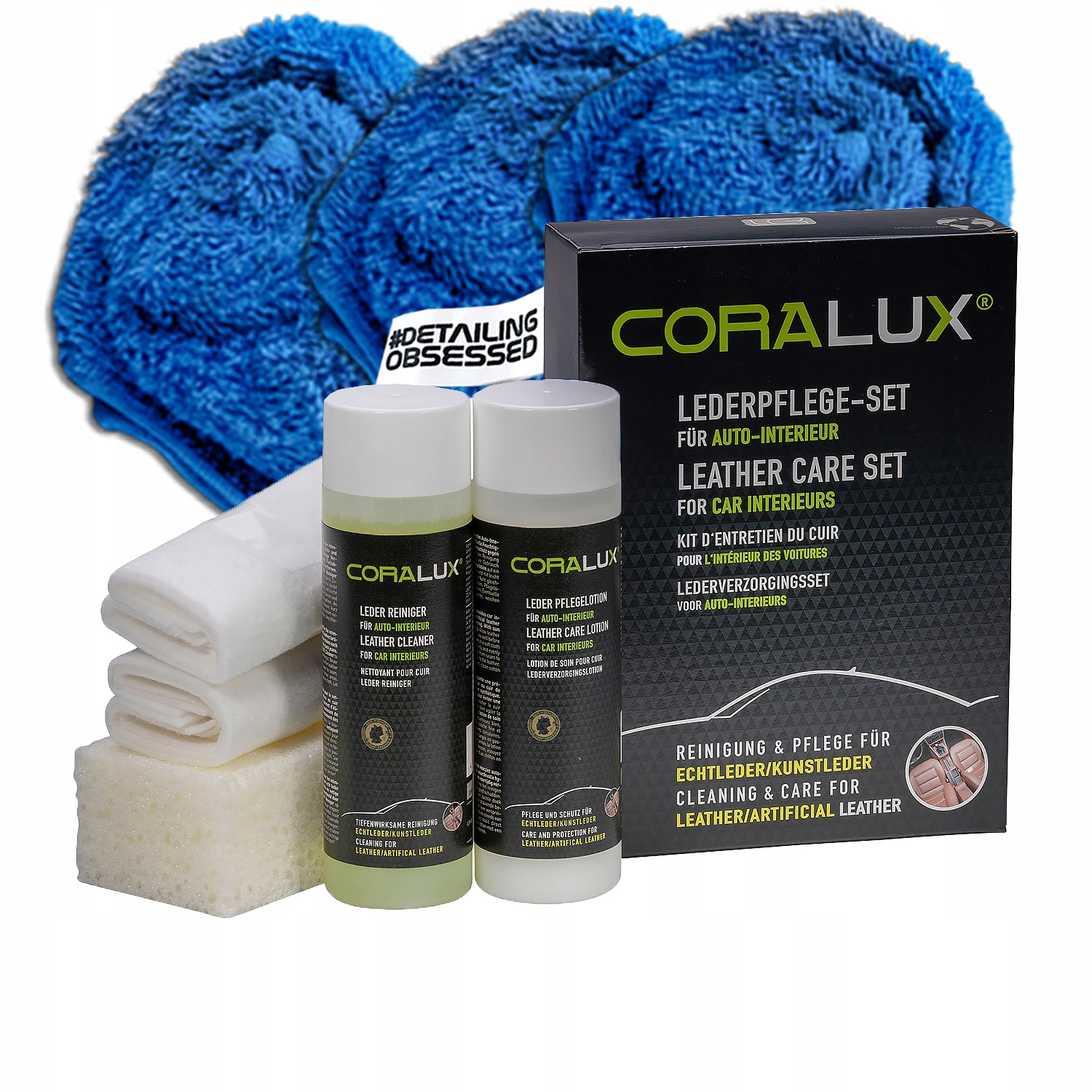 Lck Coralux Leather Care Set 2x200ml czyszczenie i pielęgnacji skóry