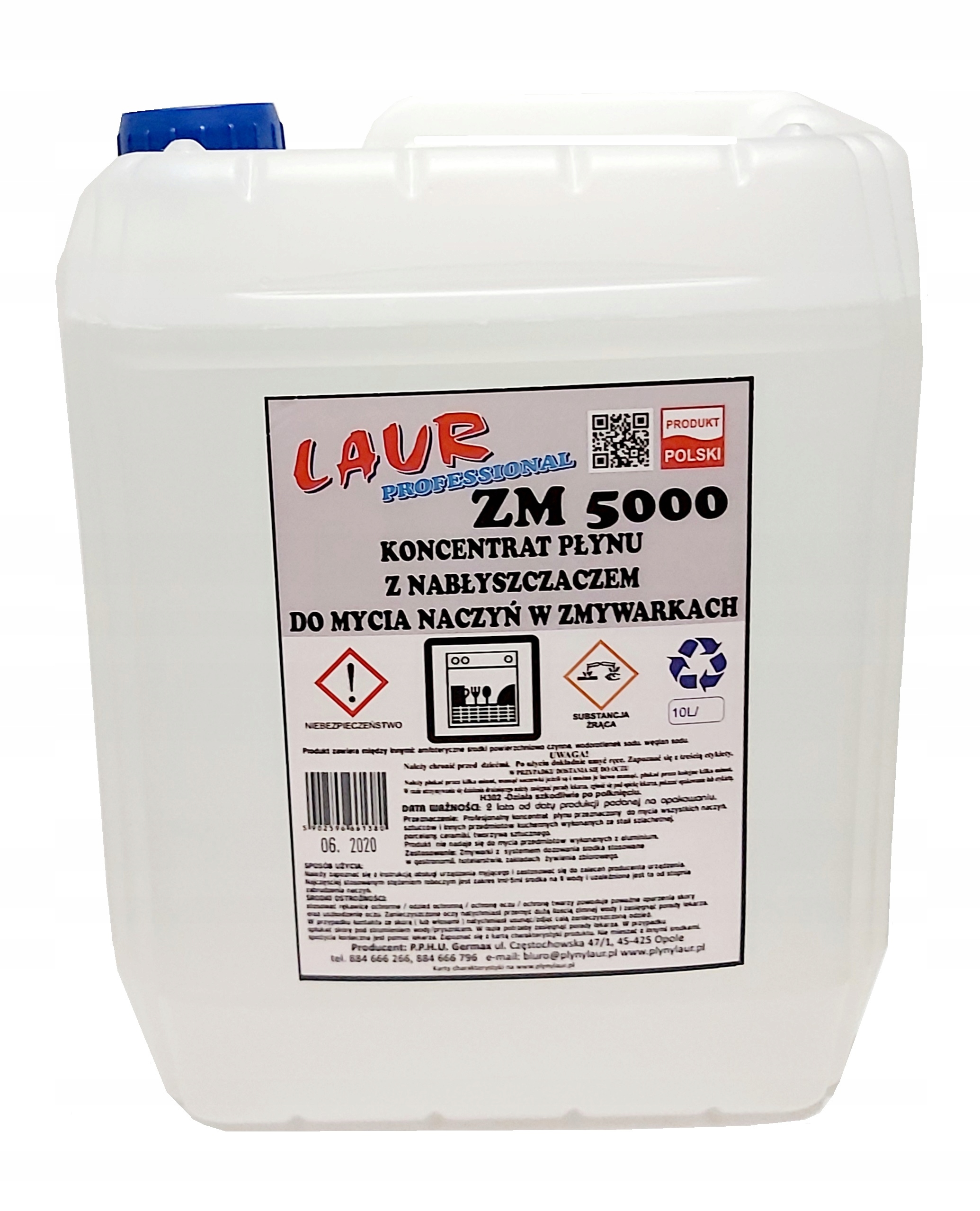 

Płyn z nabłyszczaczem do zmywarek Laur ZM5000 5L
