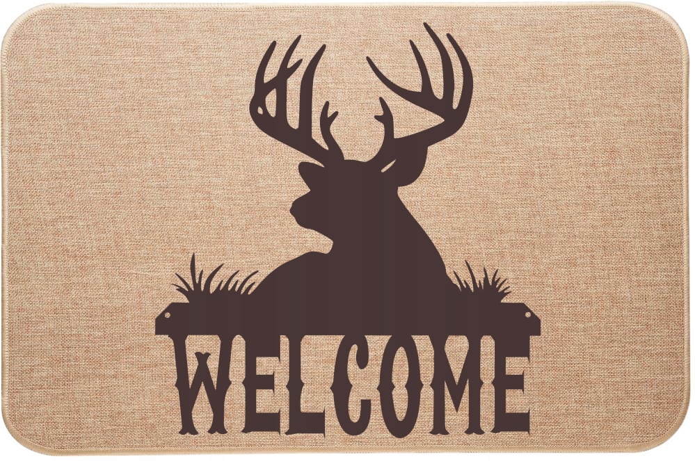 Lněná vstupní rohožka pro myslivce Jelen Welcome