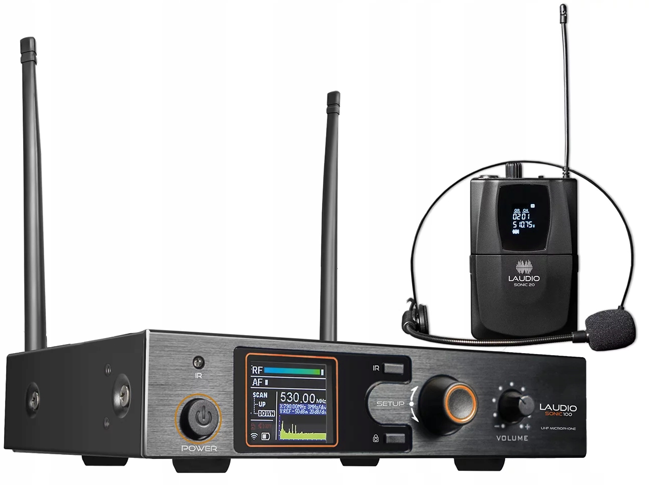 Bezdrátový mikrofon Laudio Sonic 120 Náhlavní s přijímačem