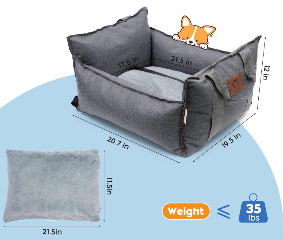 Nukdey Pro Psy A Kočky S Polštářkem A Pásy Šedá Modrá