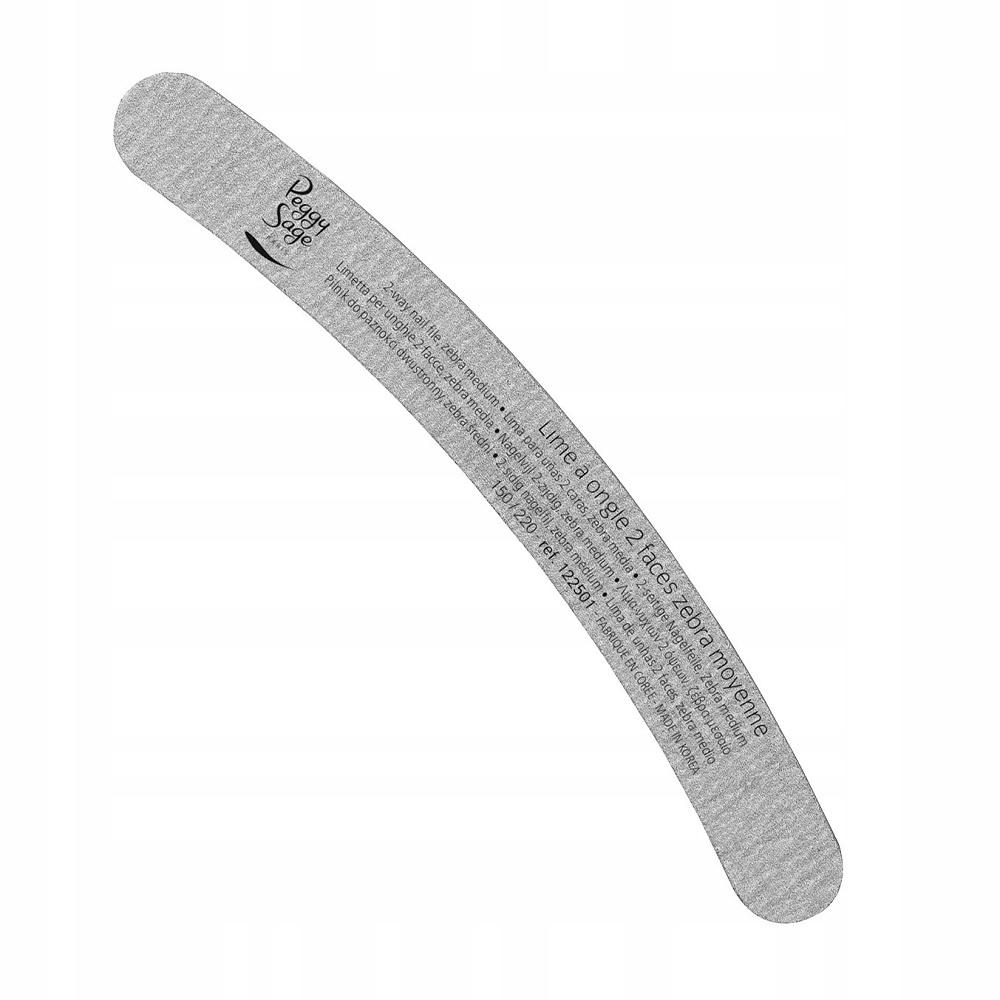 Peggy Sage 2-Way Nail File Zebra Medium 150/220 ze