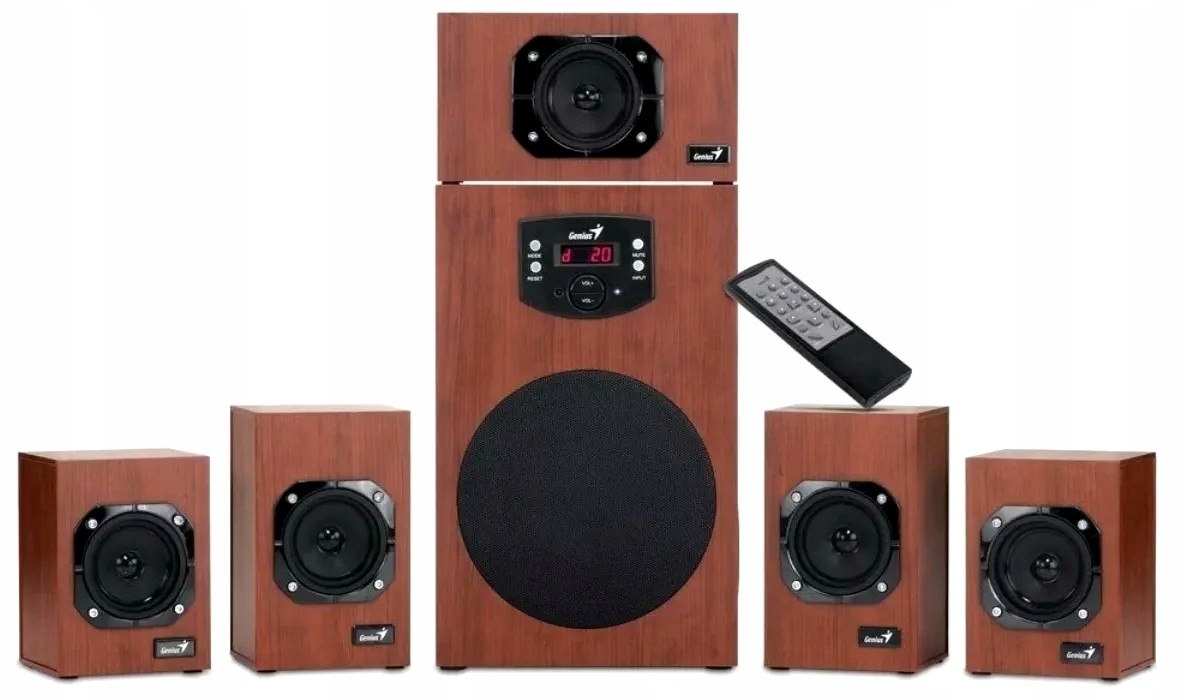 Genius reproduktory Sw-hf 5.1 4600 v2, 5.1, 120 W, bronzové, dálkové