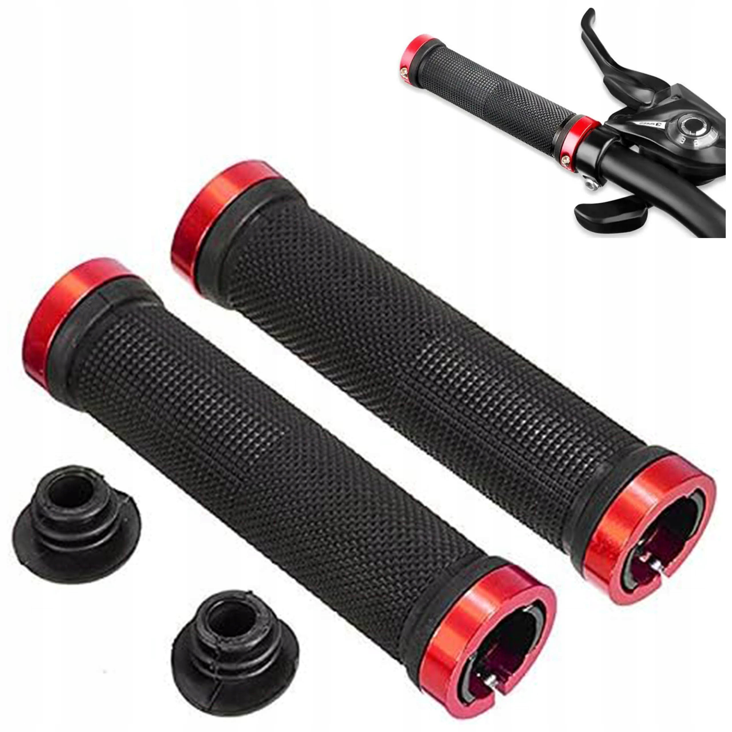 GRIPY CHWYTY RĄCZKI ROGI ROWEROWE UNIWERSALNE ANTYPOŚLIZGOWE SKRĘCANE MTB
