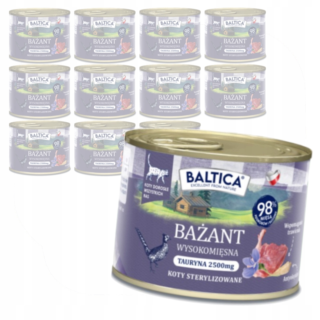 Levně Baltica Chutě regionů Bažant 12x185g Vlhké Krmivo pro sterilizované kočky