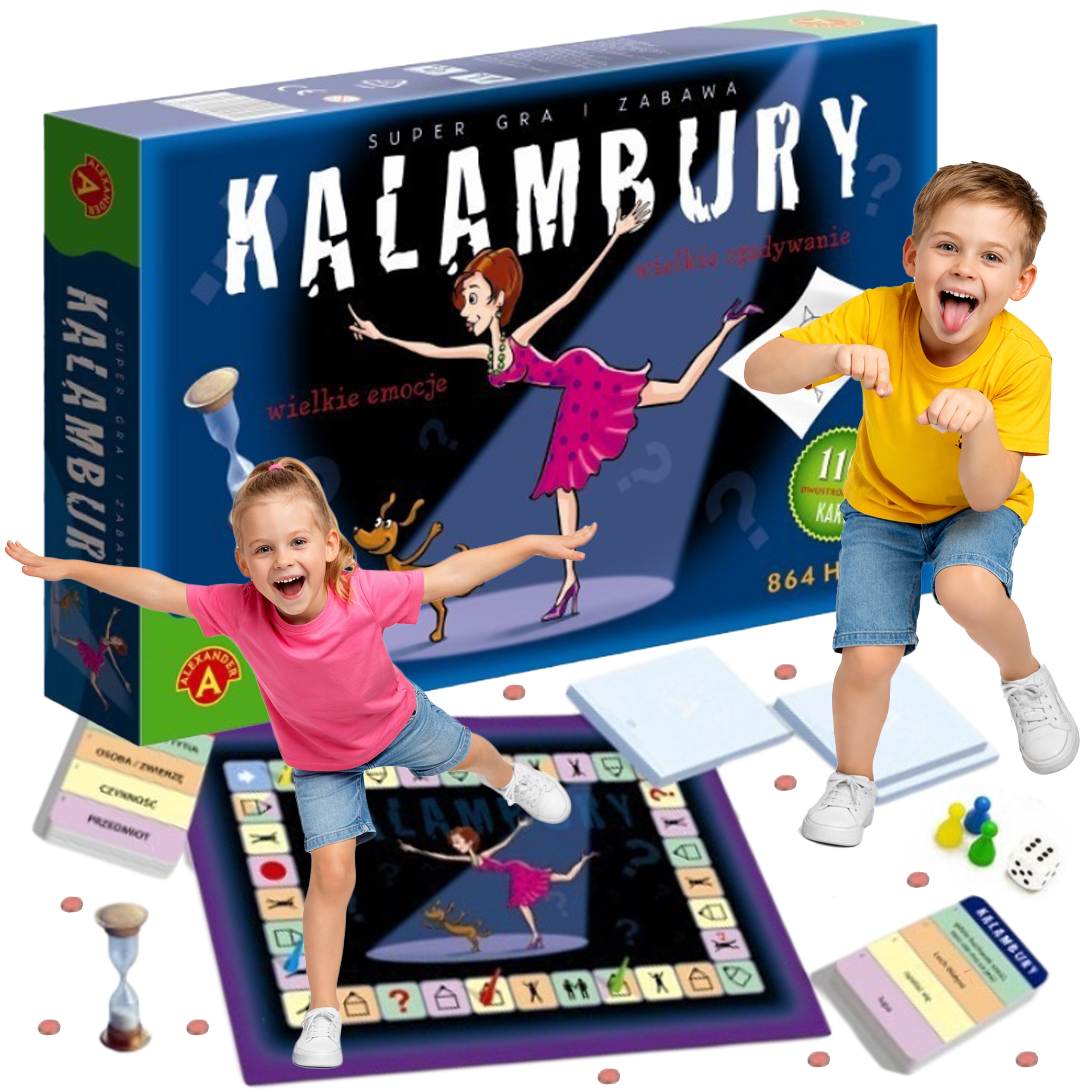Towarzyska Gra Planszowa Kalambury dla Dzieci Planszówki Rodzinne Zabawne