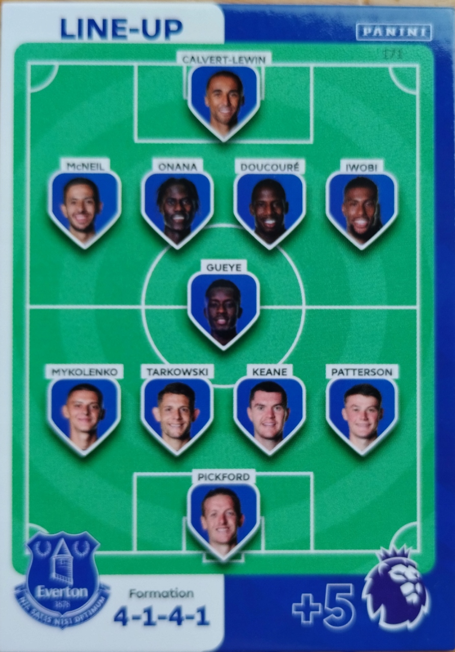PREMIER LEAGUE 2024 LINE-UP 171 EVERTON