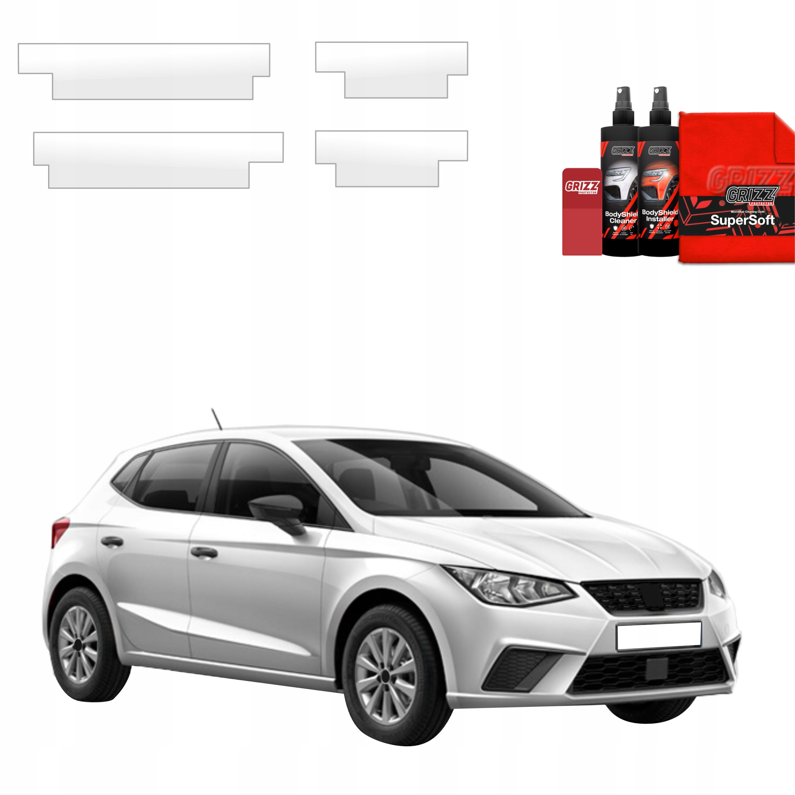 4v1 Fólie Ppf dýha na prahy pro Seat Ibiza (2021-2025) Grizz