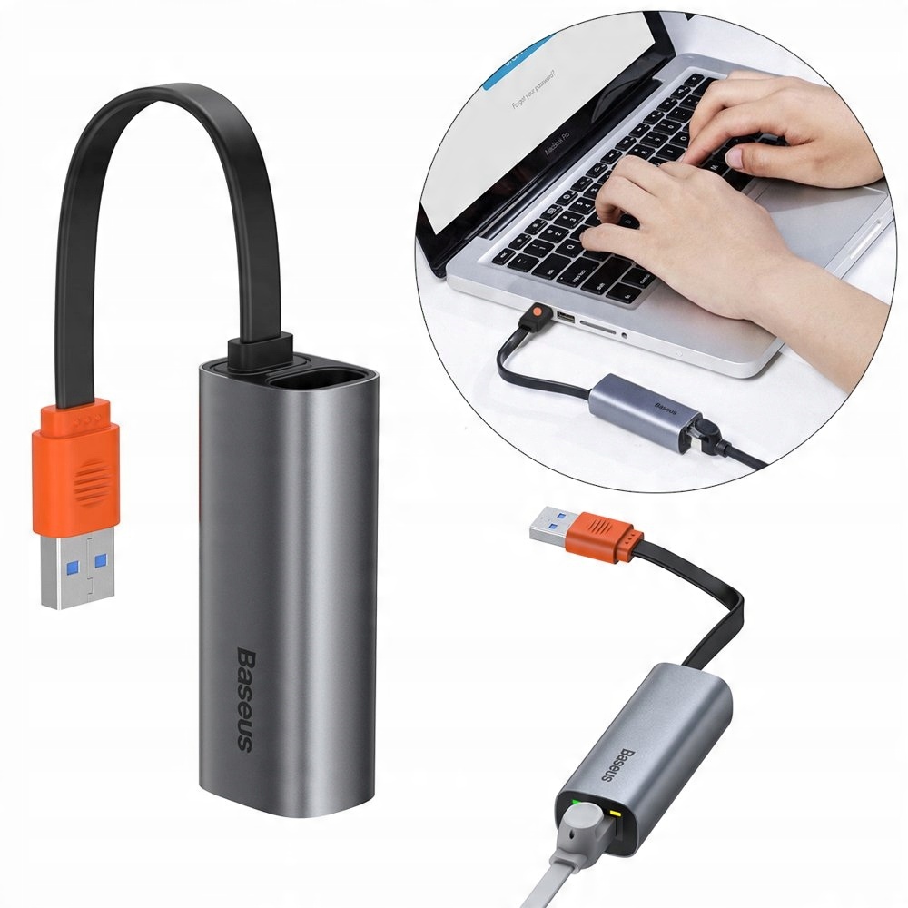 

zewnętrzna karta sieciowa Usb szary