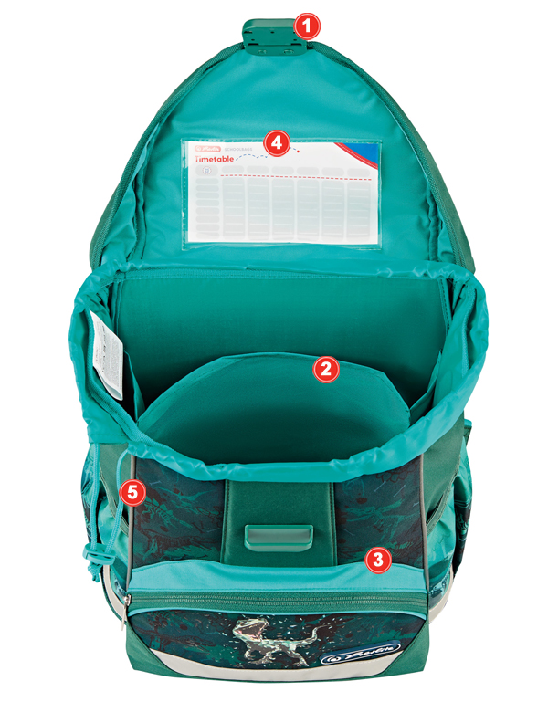 ULTRALEKKI TORNISTER HERLITZ ULTRALIGHT 750 GRAMÓW Liczba kieszeni 3