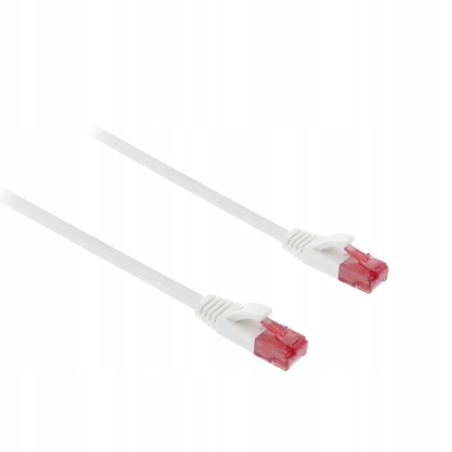 

Utp Cat 6 patchcord 0.5m biały płaski flat 85215