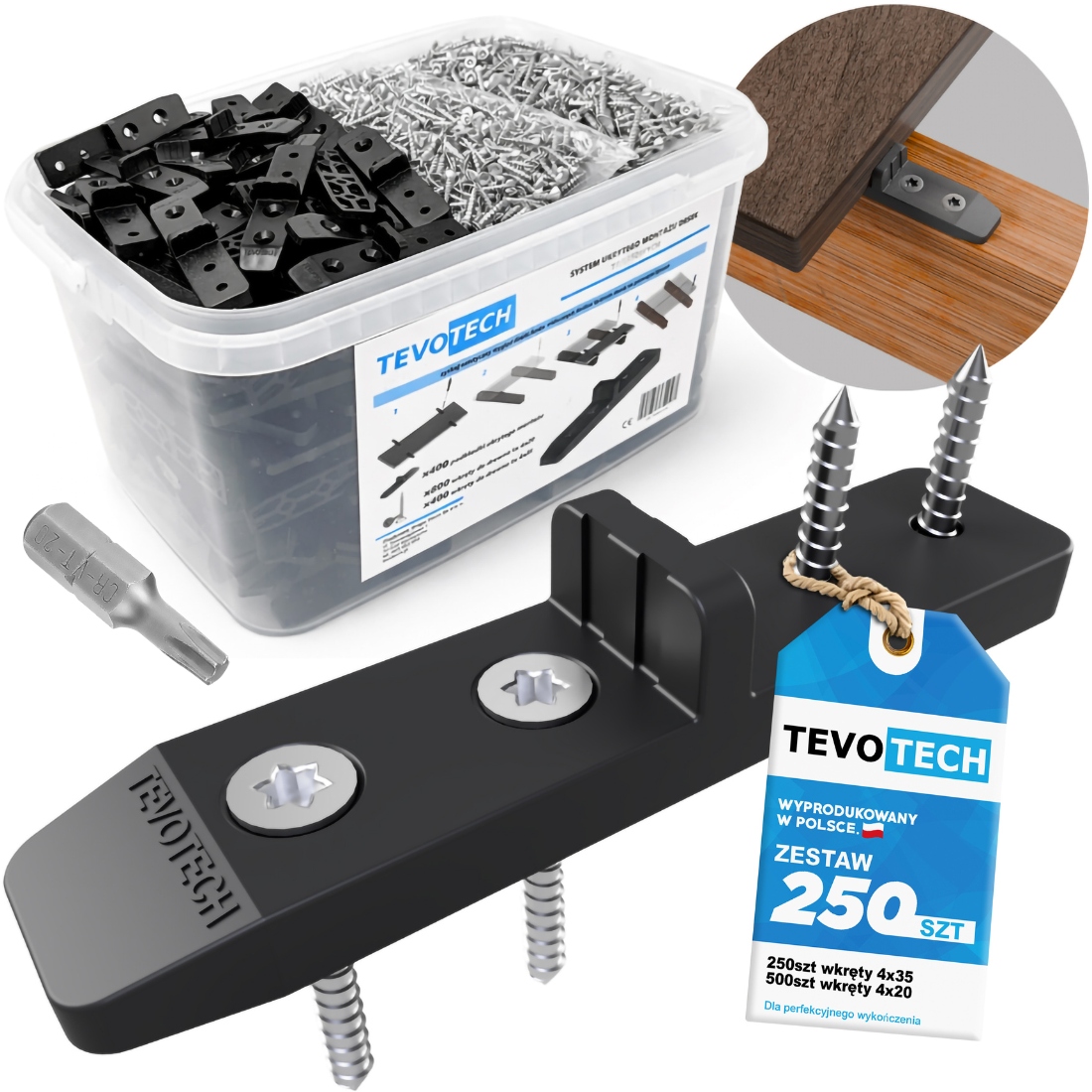 Systém Skryté Montáže Terasových Prken 1001 El. Šrouby Nerezová Ocel A2