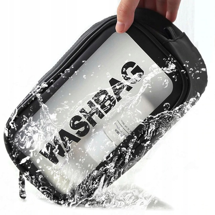 

Kosmetyczka Washbag Czarna wodoodporna podróżna