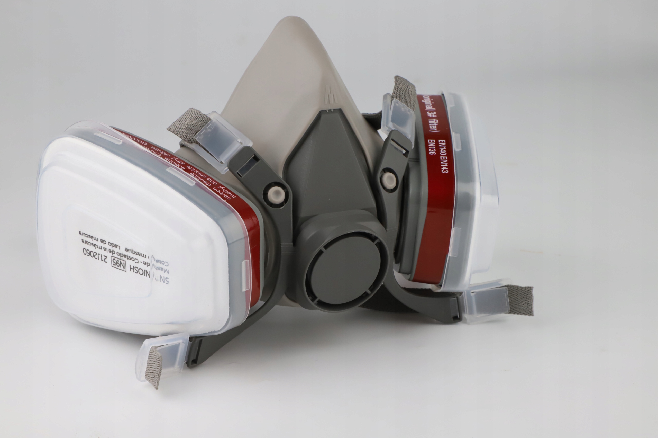 MASKA CHEMICZNA PÓŁMASKA GAZOWA OPRYSK FILTRY DO MALOWANIA I SZLIFOWANIA Klasa ochronna N95