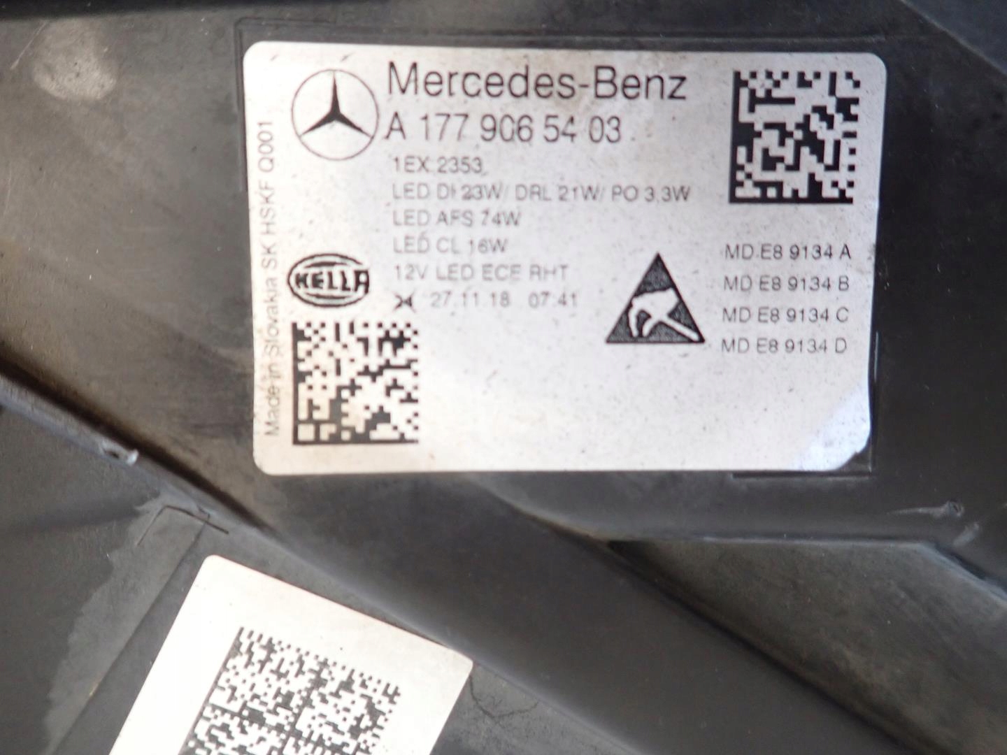 light front front right MERCEDES A-KLASA W177 2018- FULL LED A1779065403