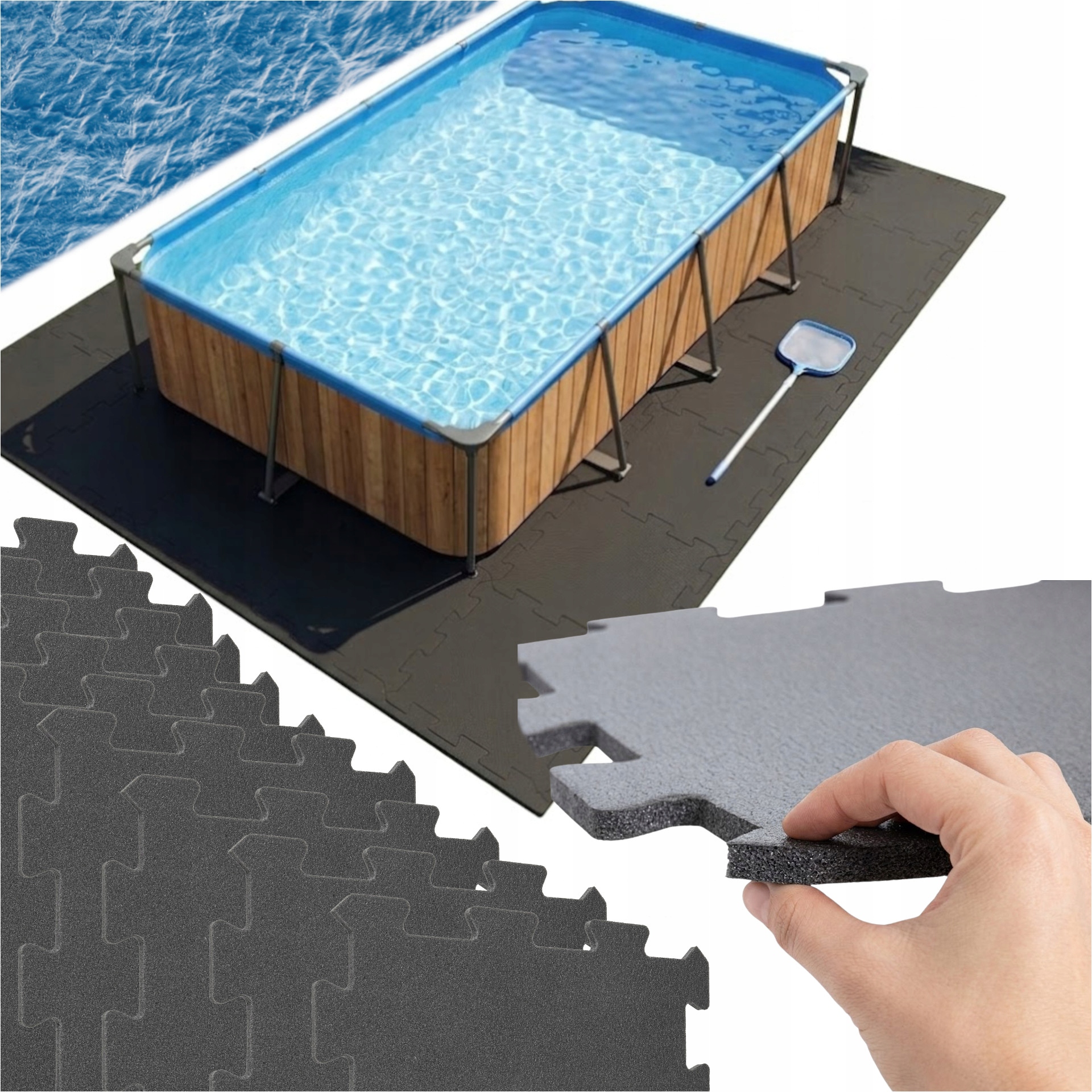 Mata Podlaha Pod Bazén Izolace Jacuzzi Spa Ochrana Tlumení Puzzle