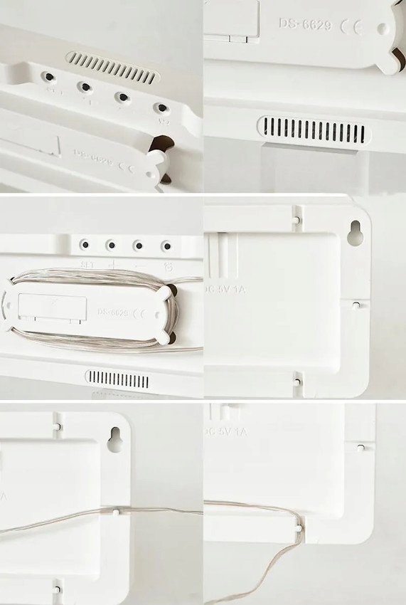 Zegar BUDZIK Ścienny DUŻY LED Temperatura Data Elektroniczny Z Pilotem 4402 Typ budzik