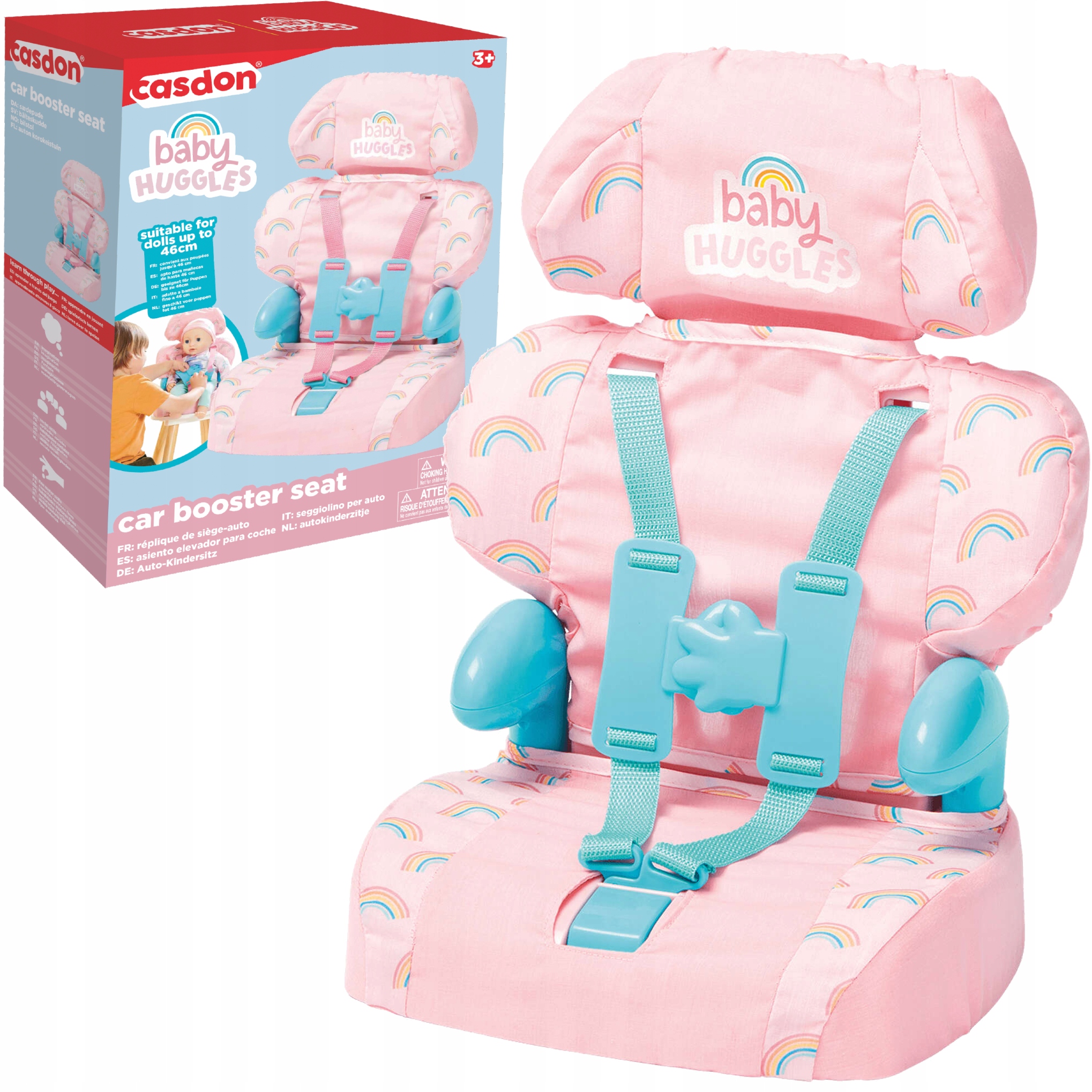 АВТОКРЕСЛО ДЛЯ КУКЛЫ С РЕМНЯМИ BABY HUGGLES ДЛЯ 46 СМ CASDON