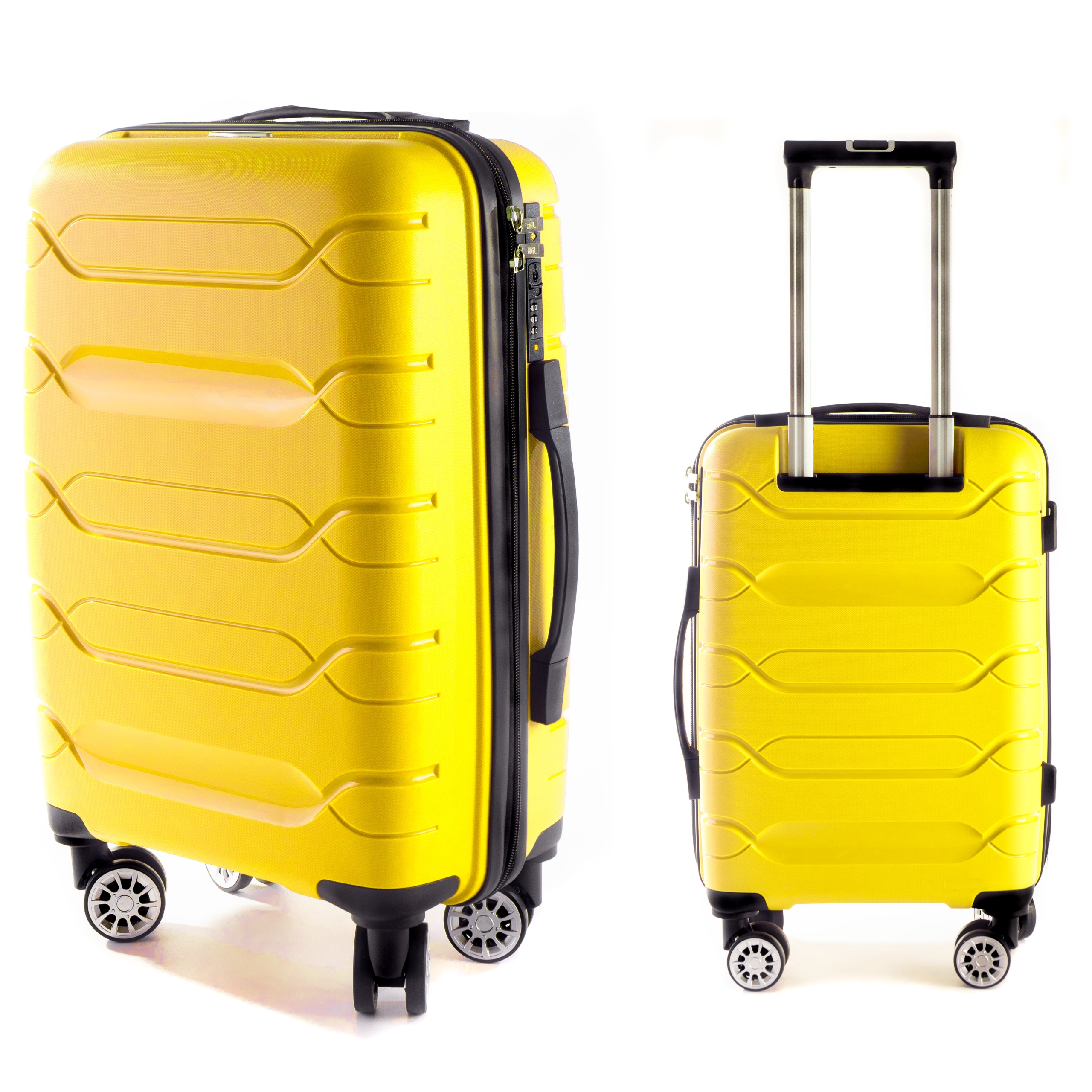 Walizka Kabinowa Bagaż Do Samolotu Rgl Mocna Polipropylen Tsa Żółta