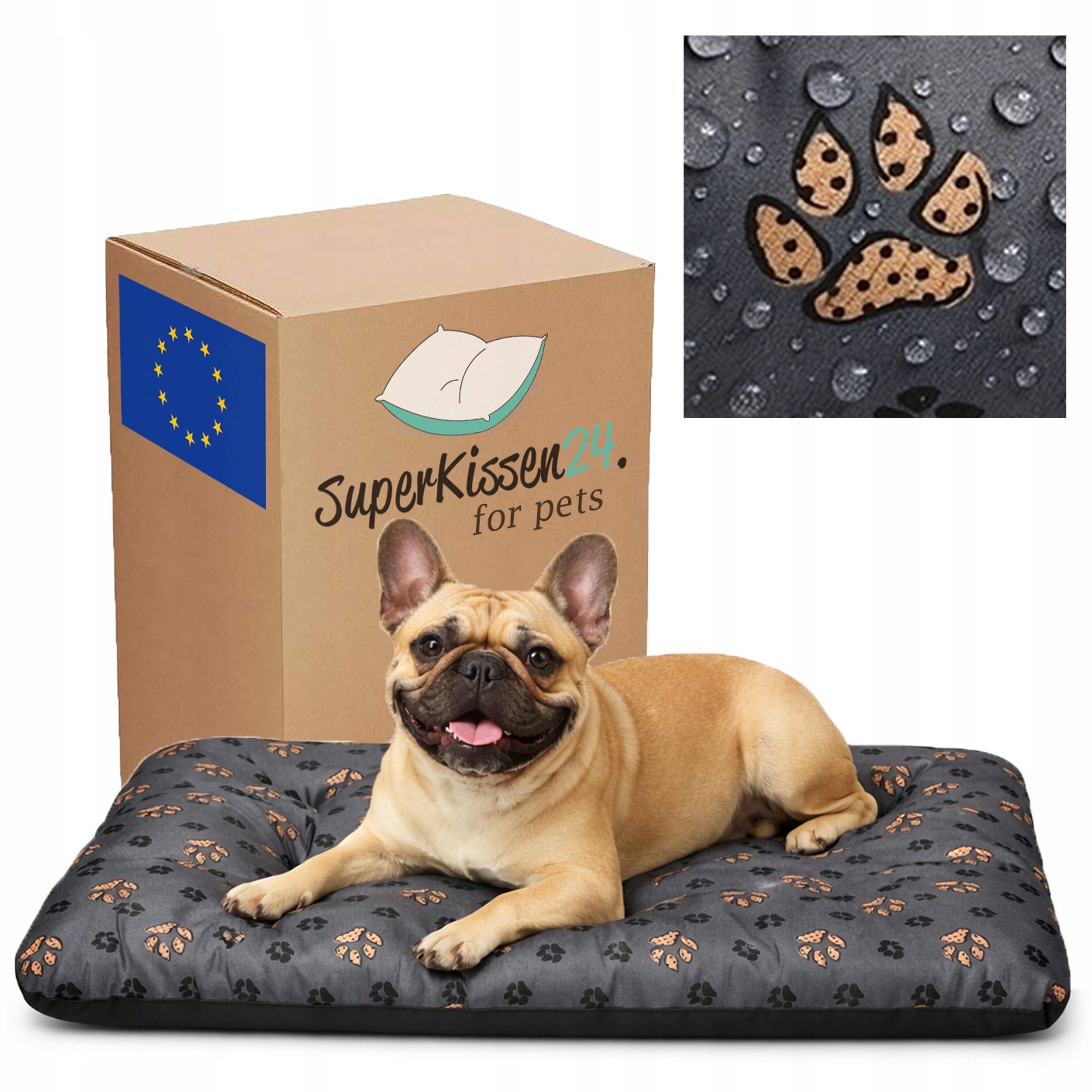 Levně Pelíšek Voděodolné Pro Psa Kočku 100x70 tlapky