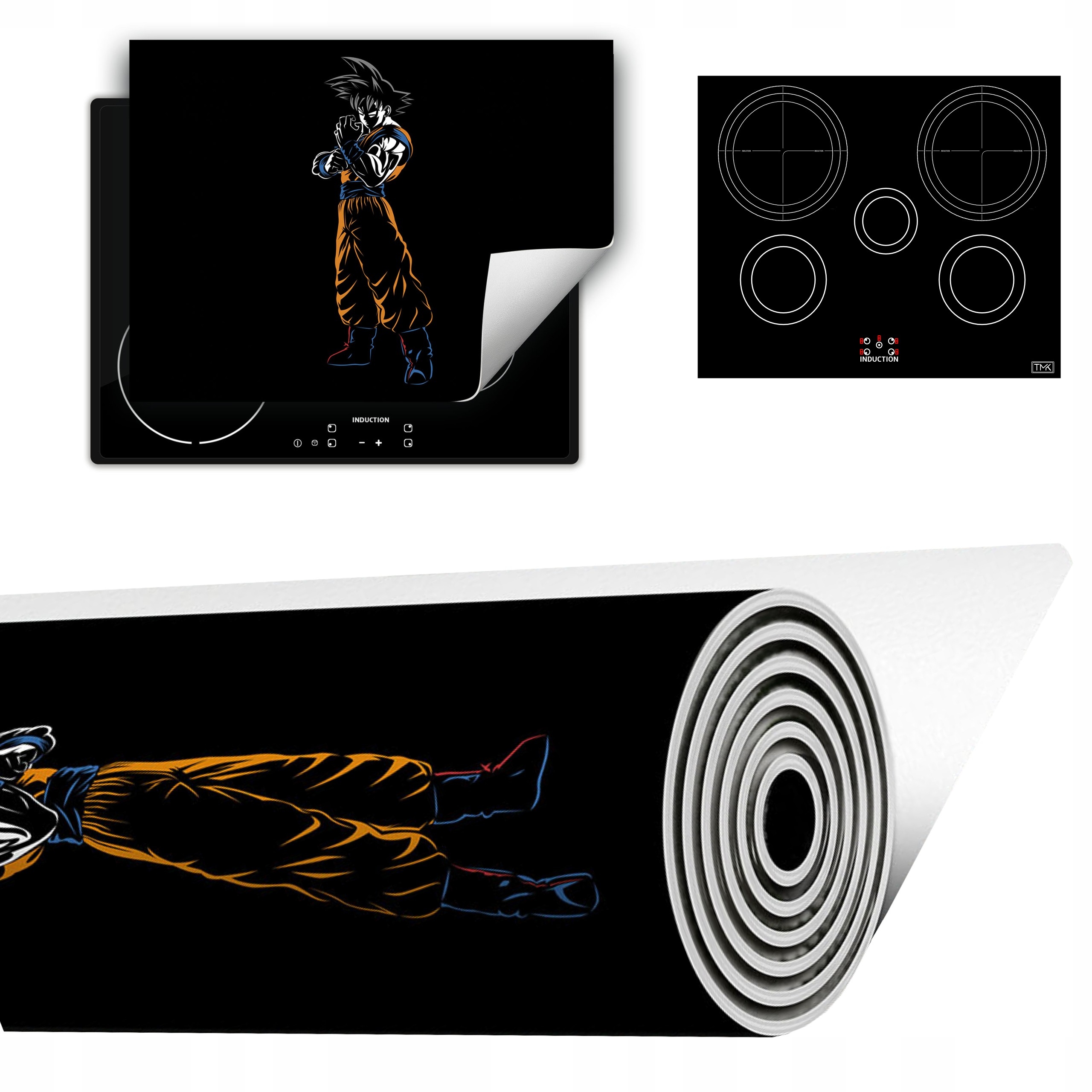 Vinylová Podložka Do Kuchyně Více Místa 70x52 černá Son Goku