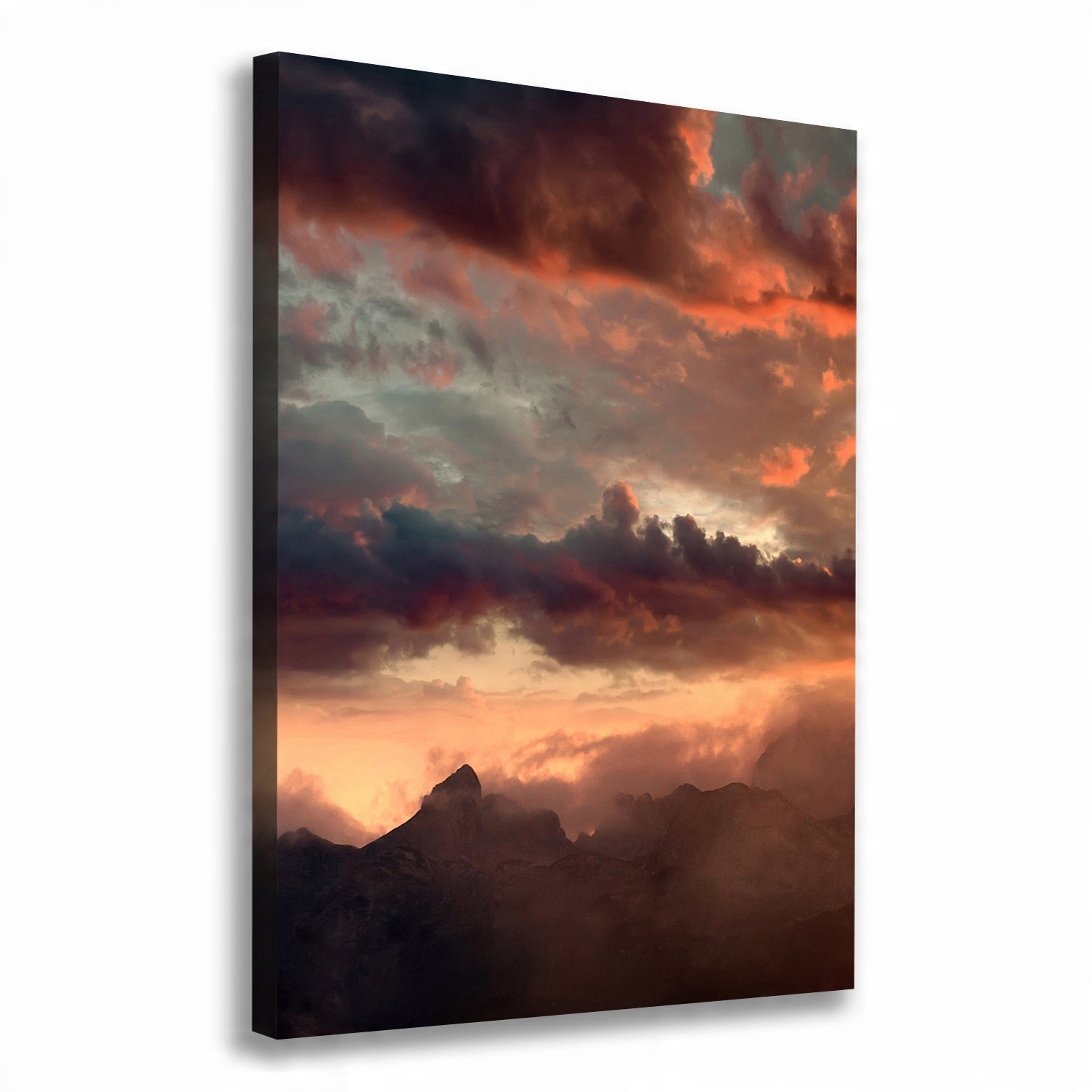 

Foto obraz na płótnie Zachód słońca góry 70x100 cm