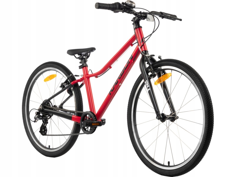 Rower młodzieżowy Karbon Superlight 24 cale dla chłopca Czerwony