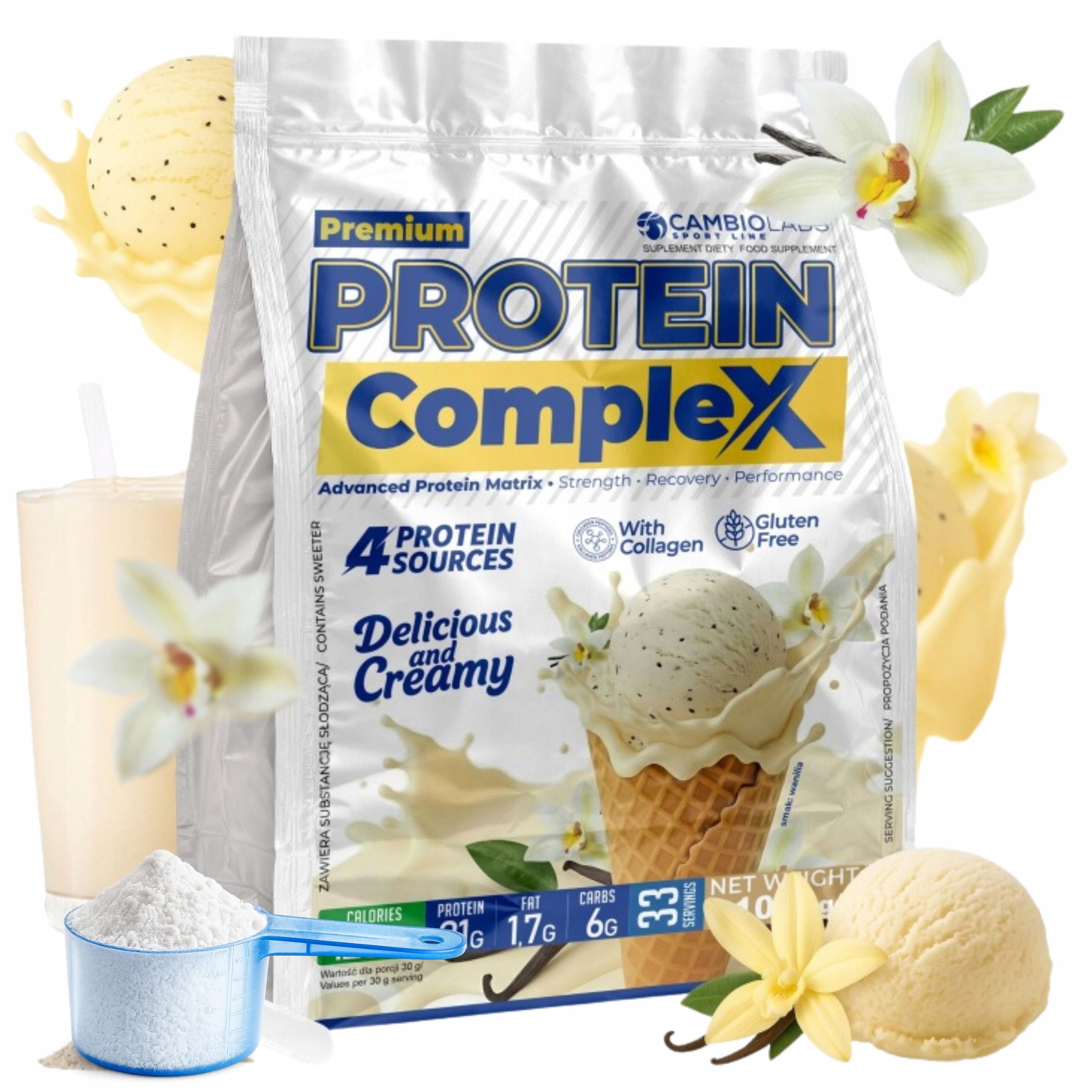 Syrovátkový koncentrát Albumin Wpc protein s kolagenem Protein Complex 1 kg