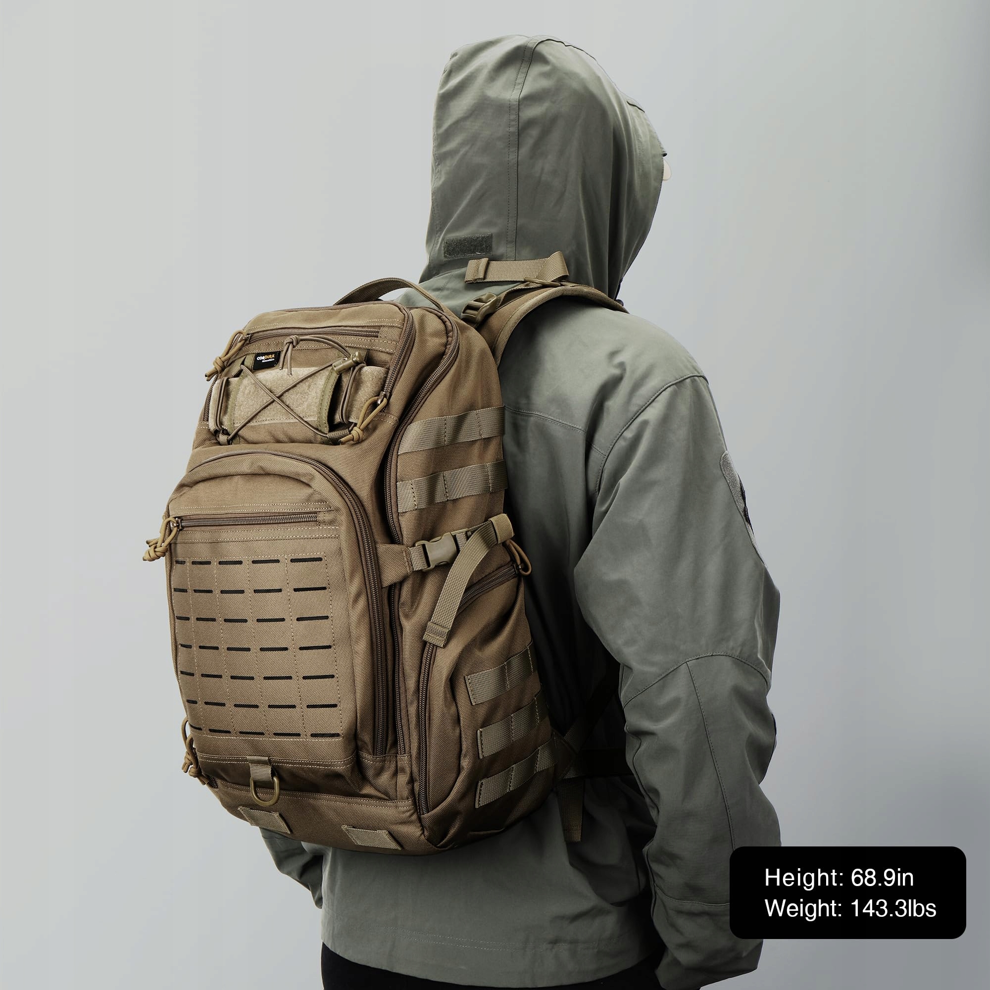 MARDINGTOP Plecak 30L Molle Na Laptop Do Miasta Biznesu I Podróży — miniatura 6