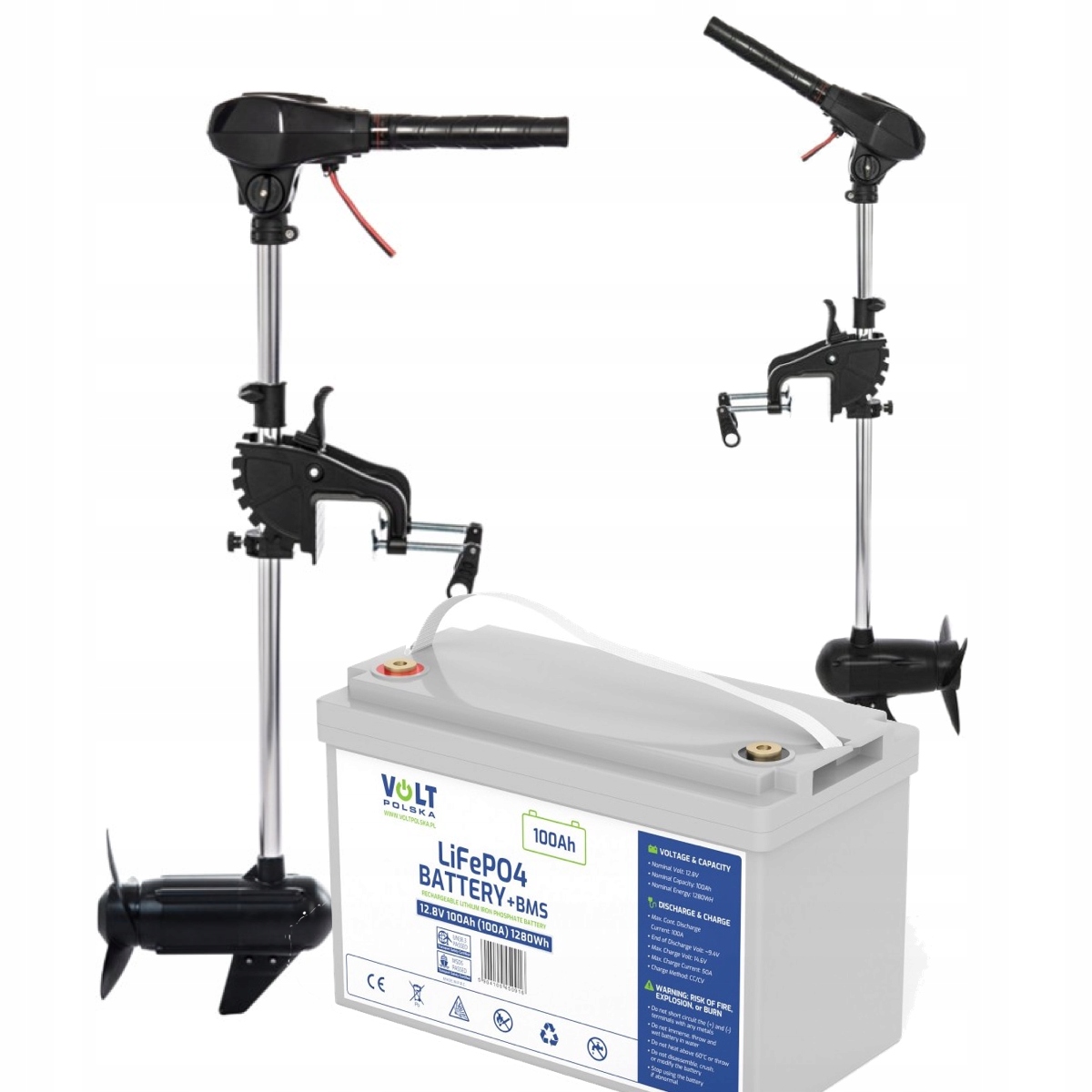 Bezczotkowy Silnik Zaburtowy 80lb Do Łodzi 840W Turbo T-80 100AH LIFEPO4