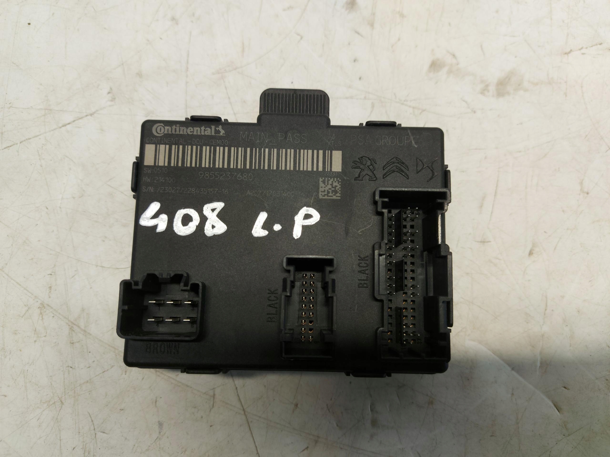 Peugeot 408 GT P54 module control unit door left front 9855237680