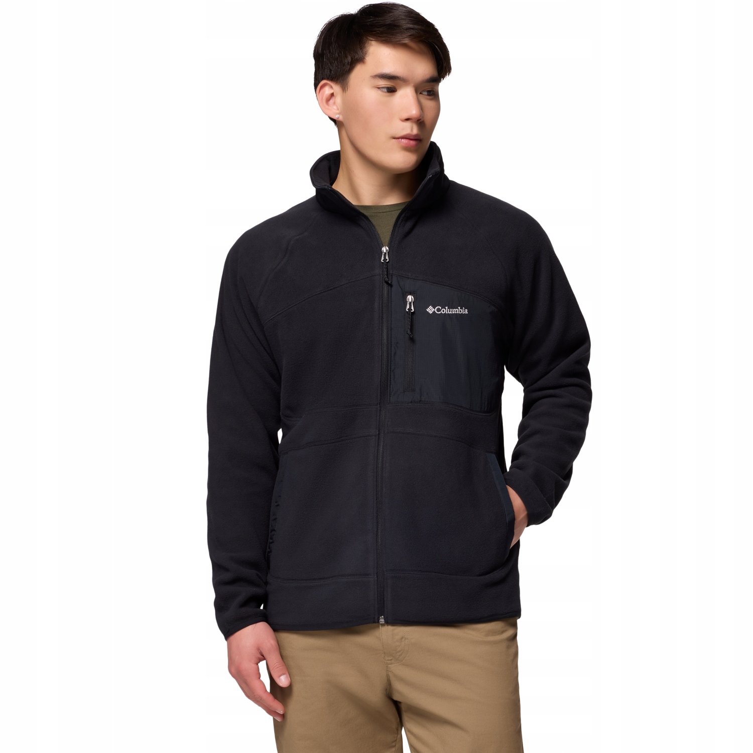 Columbia Fast Trek Overlay Full Zip Fleece (s) Polar Pánský Polyester Černý