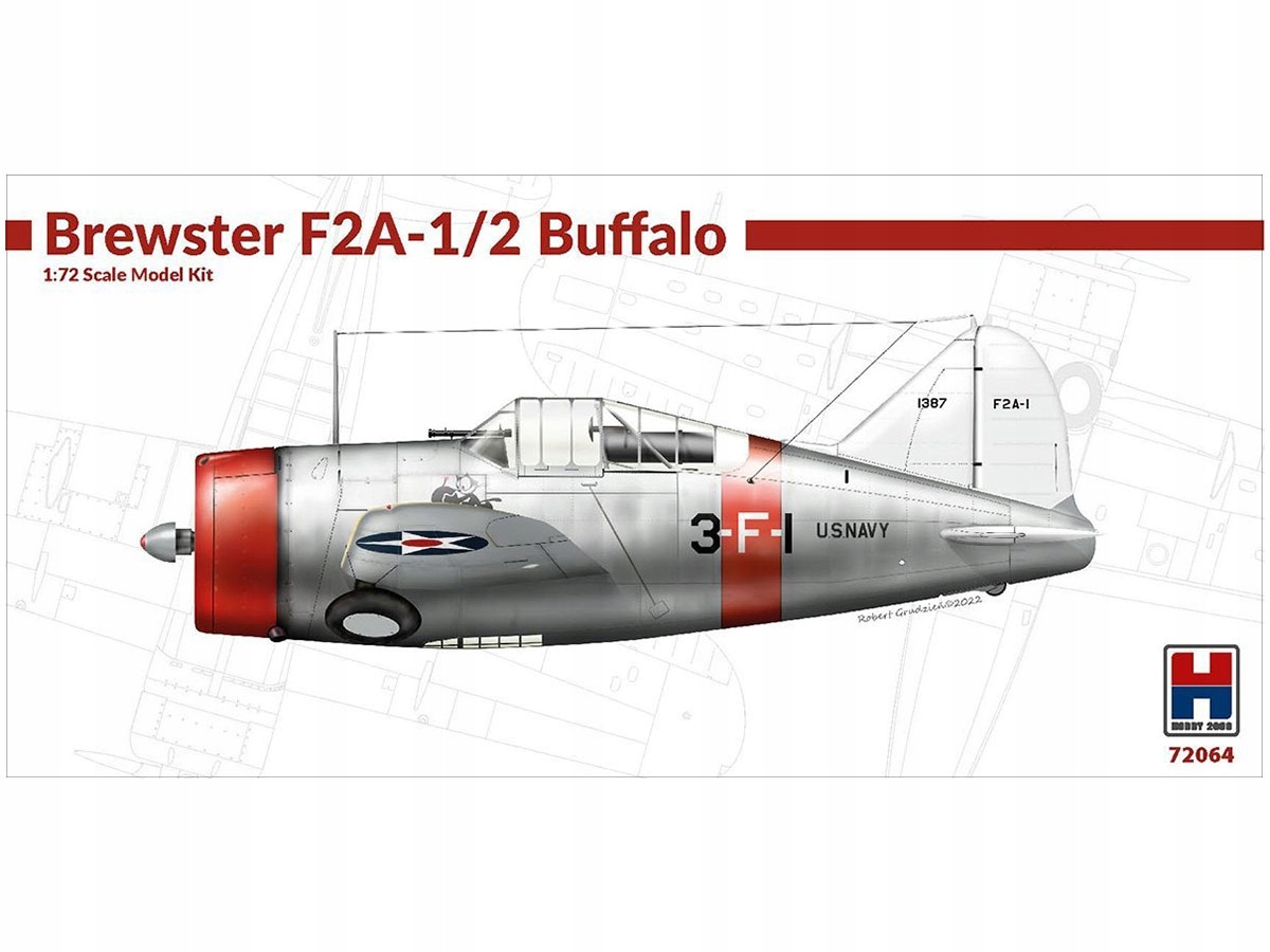 Letadlo Brewster F2A-1/2 Buffalo 72064 Hobby 2000