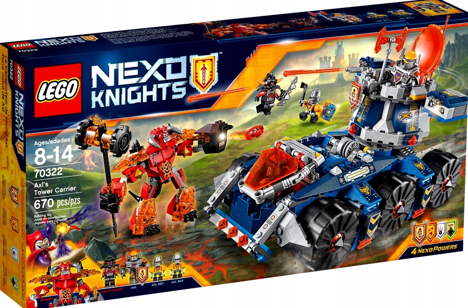 Lego Nexo Knights 70322 Pojazd Axla