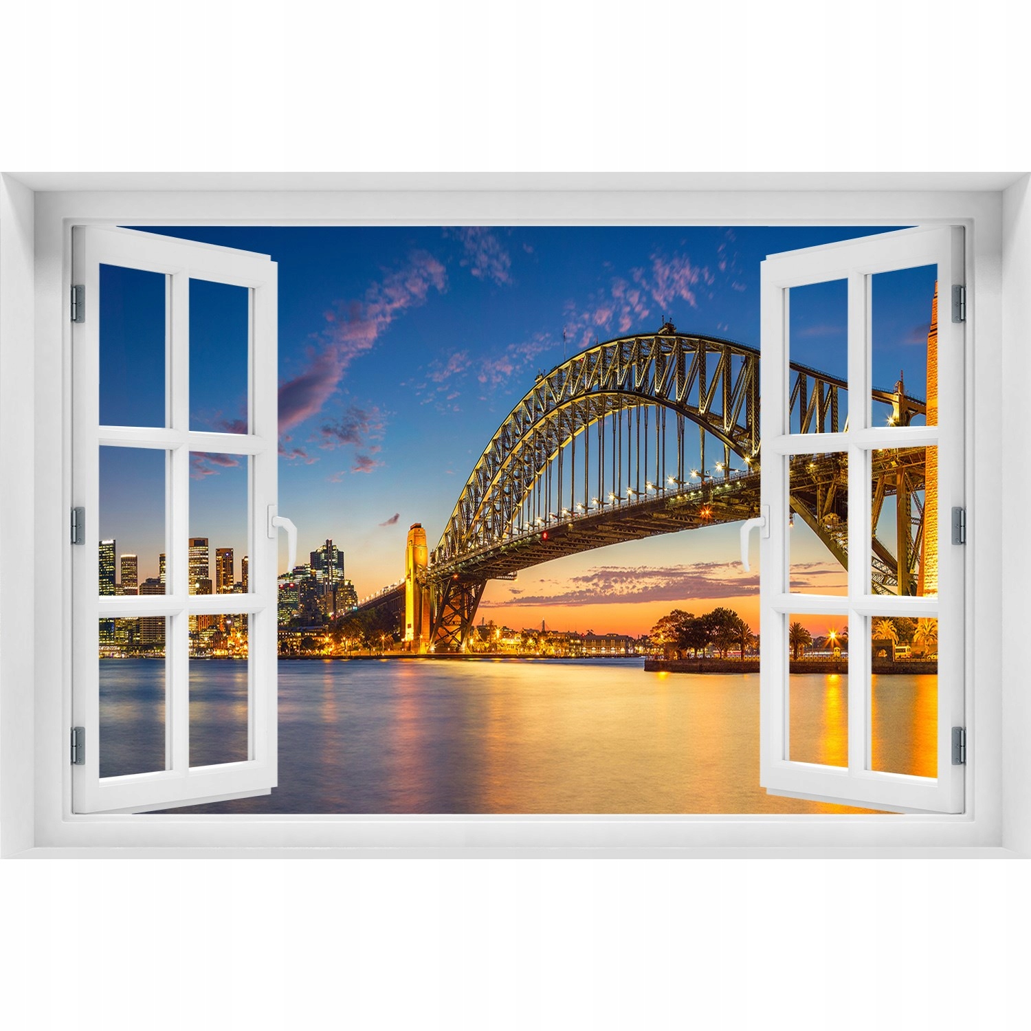 

3D Okno Naklejka na ścianę Panorama Sydney 120x80