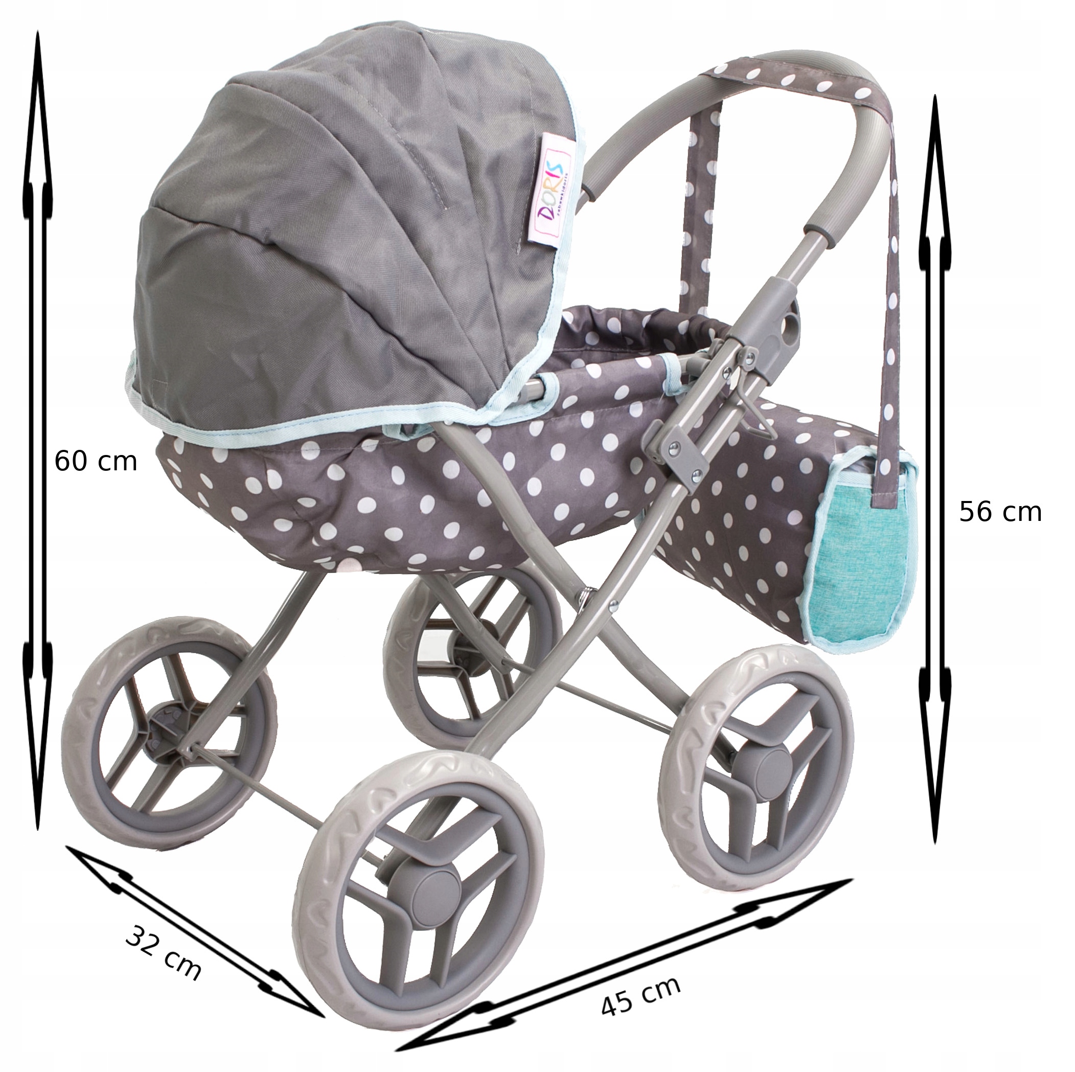 GŁĘBOKI WÓZEK dla lalek Doris gondola + TORBA Rodzaj głęboki