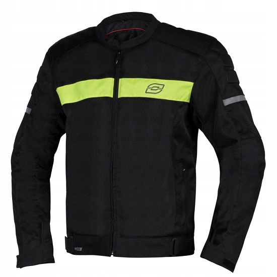Pánska textilná letná motocyklová bunda Ozone Dart čierna-fluo Xxs