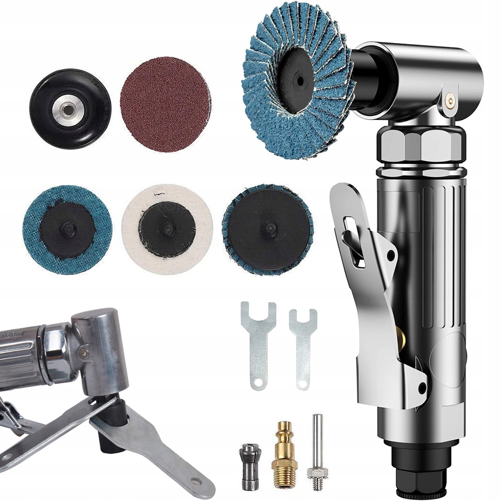 Úhlová Pneumatická Bruska S Přívodem Vzduchu 1/4" Pro Leštění