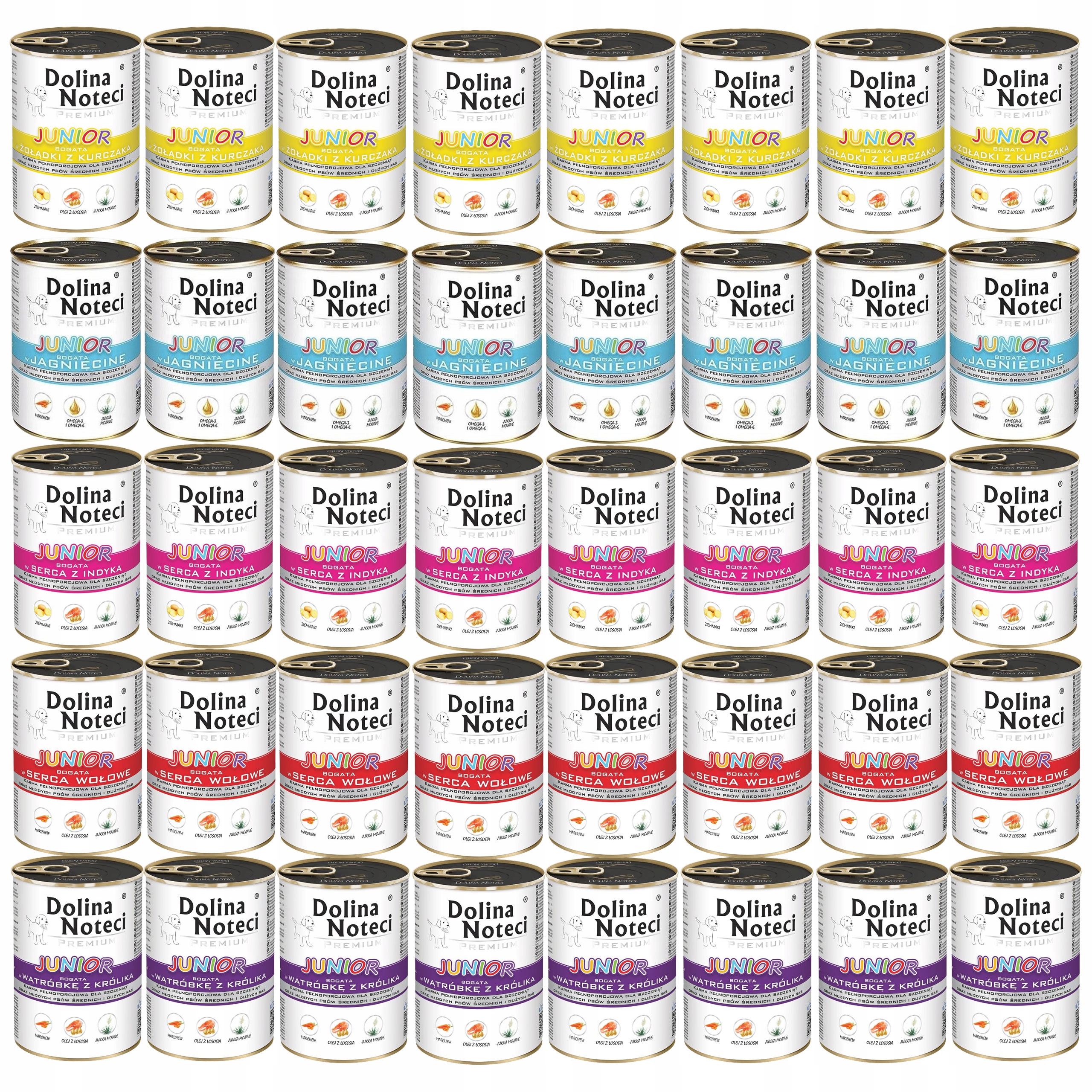 Levně Dolina Noteci Junior Krmivo mokré pro štěňata mix chutí 40 x 400 g