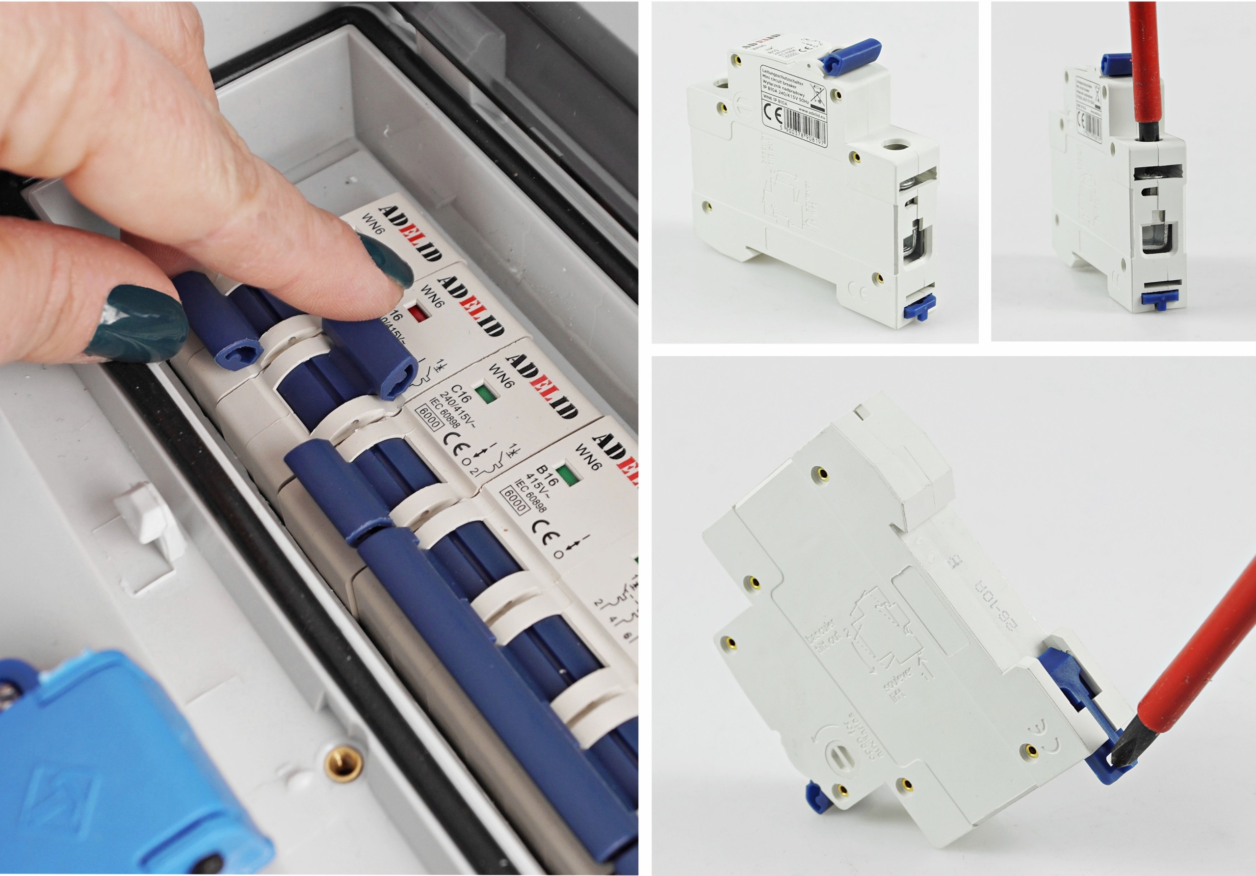 C10 WYŁĄCZNIK NADPRĄDOWY BEZPIECZNIK C 10A 1FAZ 1P Napięcie pracy 400 V