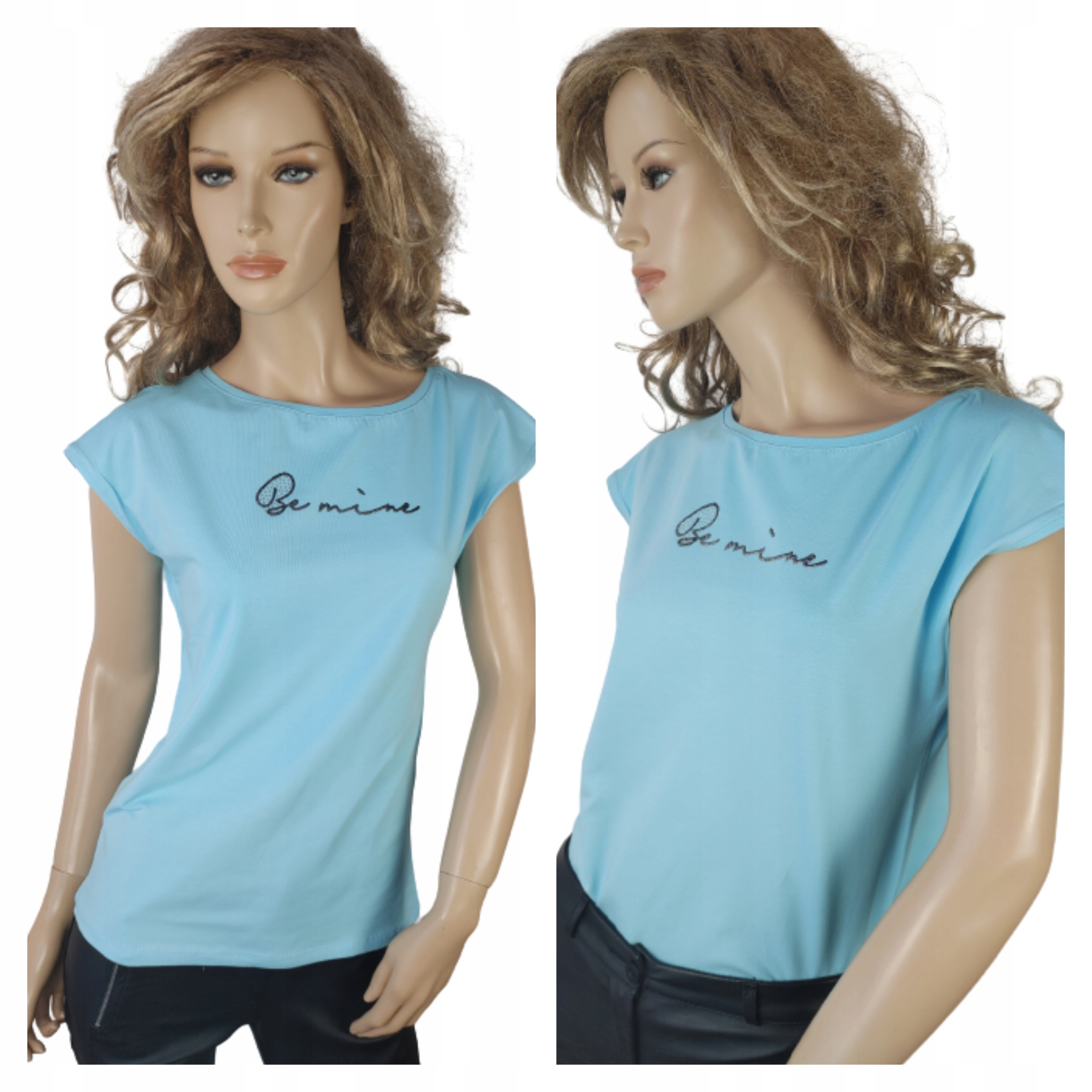 

Gładka z nadrukiem Bluzka Latynka T-shirt r: 36-42