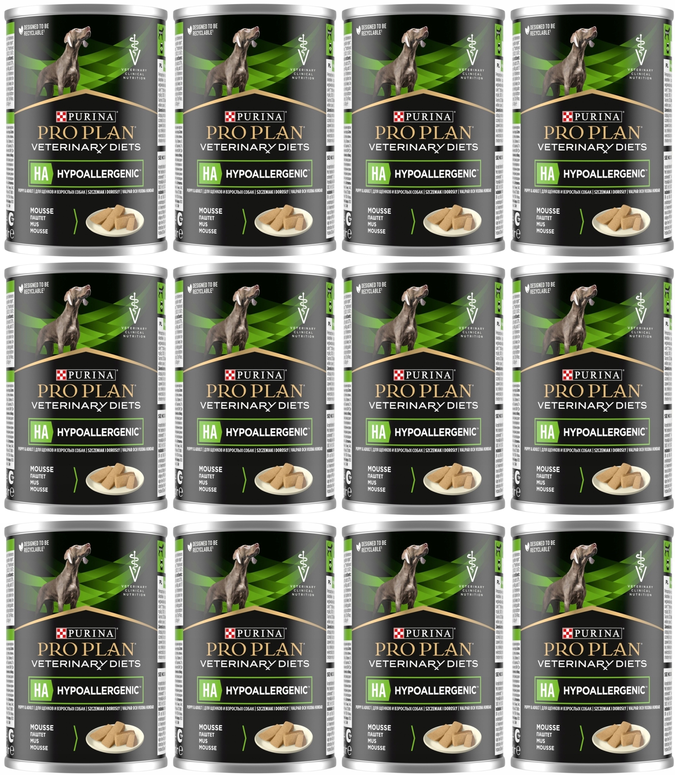 Levně Purina Dog Veterinary Ha Hypoalergenní 12 x 400 g