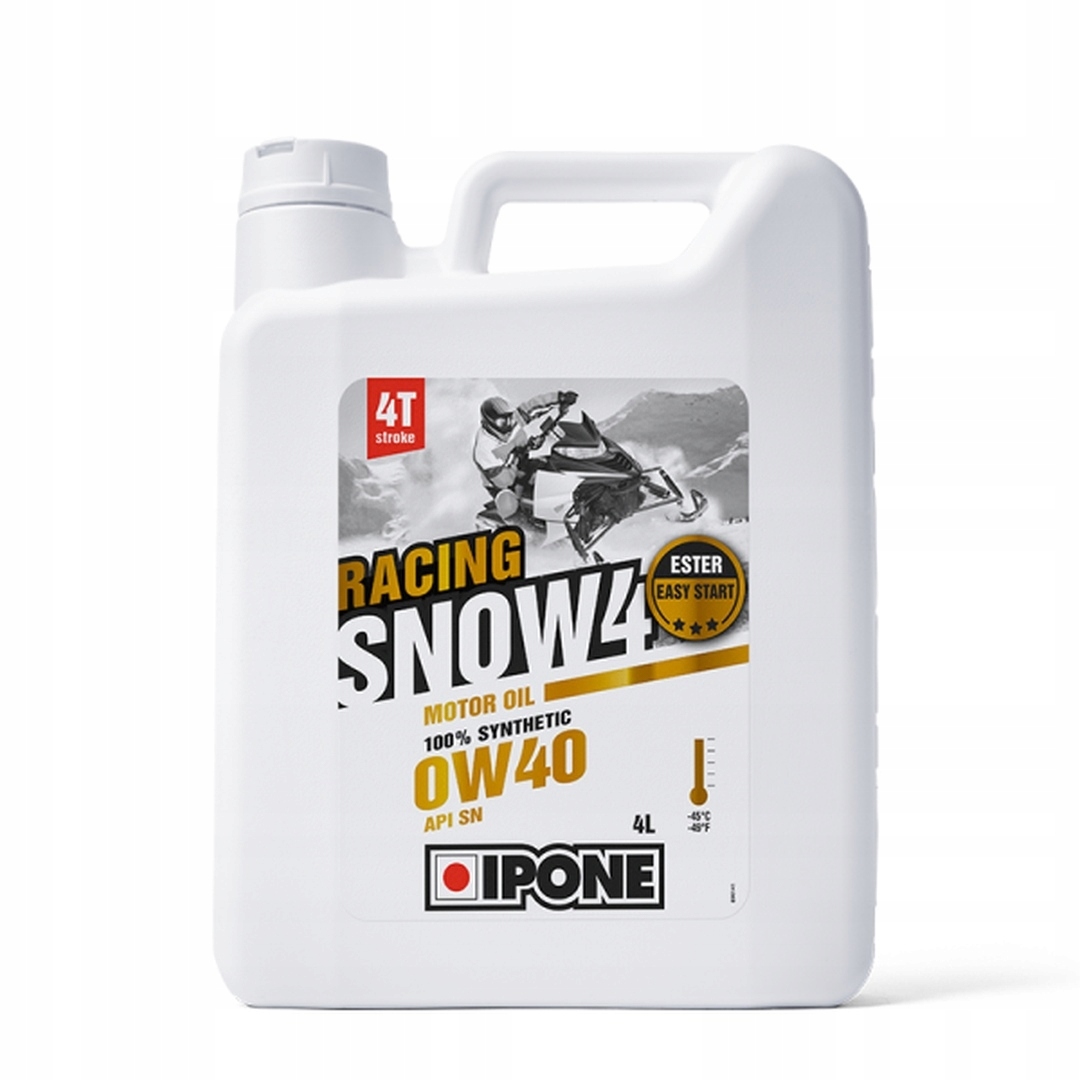 Ipone Snow Racing 4T 0W40 Olej Pre Snežné Skútre 100 % Syntetický 4 L (-45 S)
